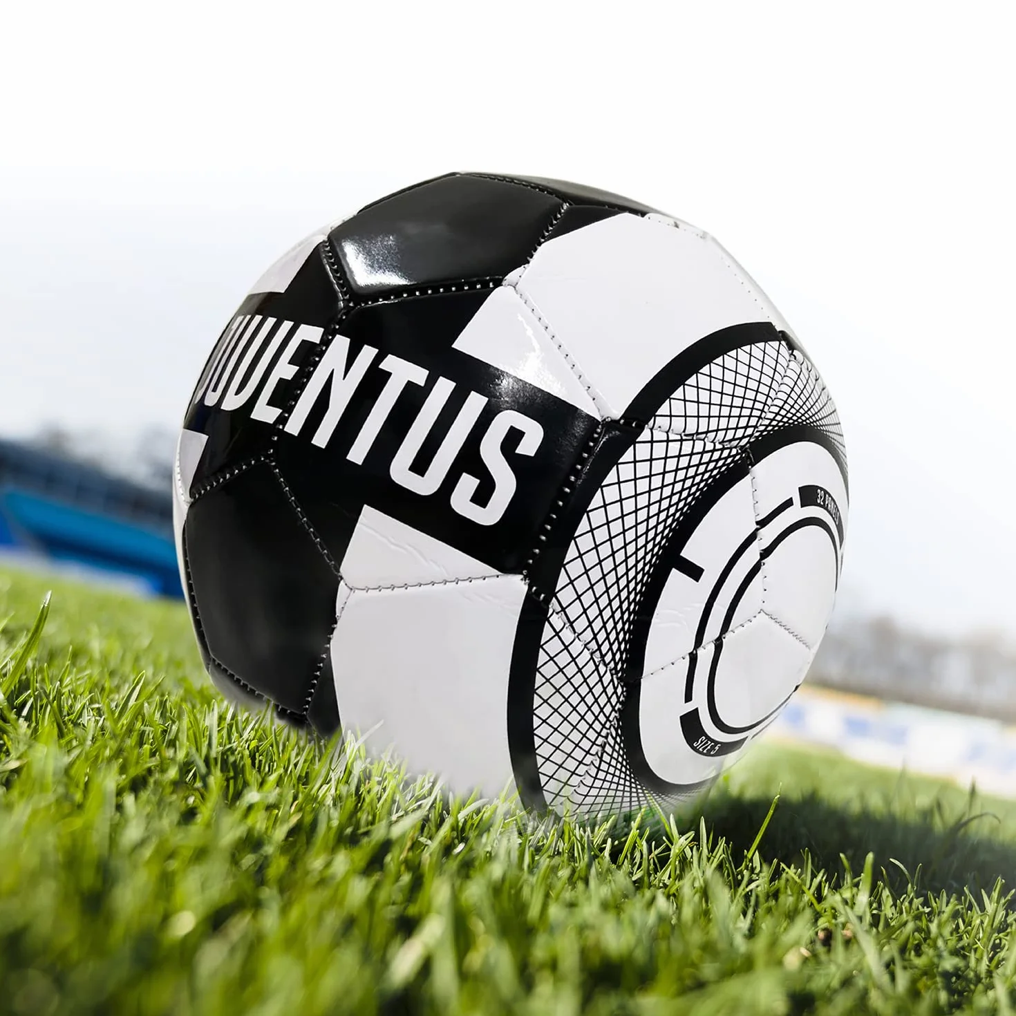 Pallone da Calcio Cucito F.C. JUVENTUS PRO misura 5 Bianco Nero