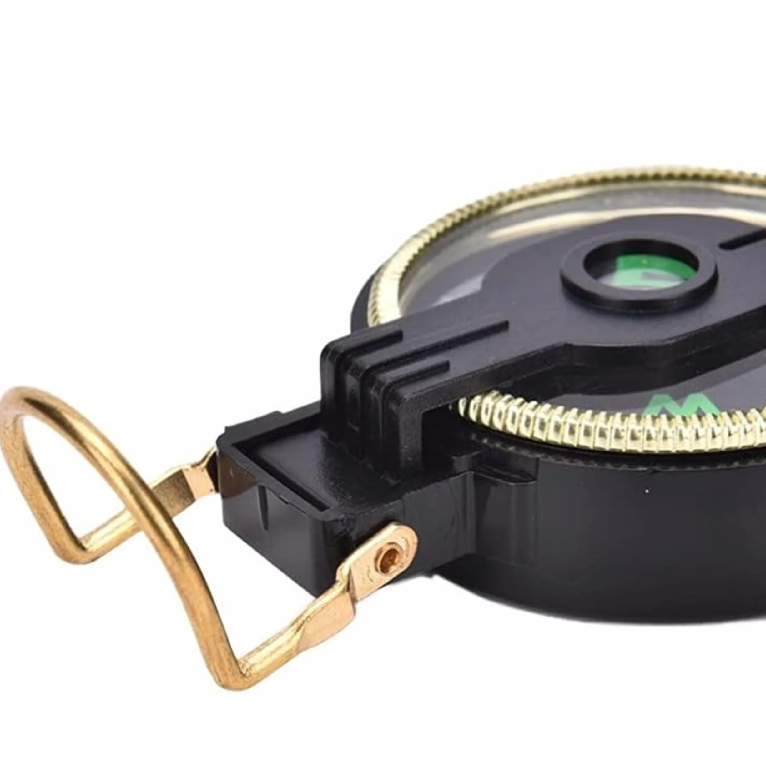 PARENCE bussola da trekking con coperchio e ingrandimento fluorescente nero