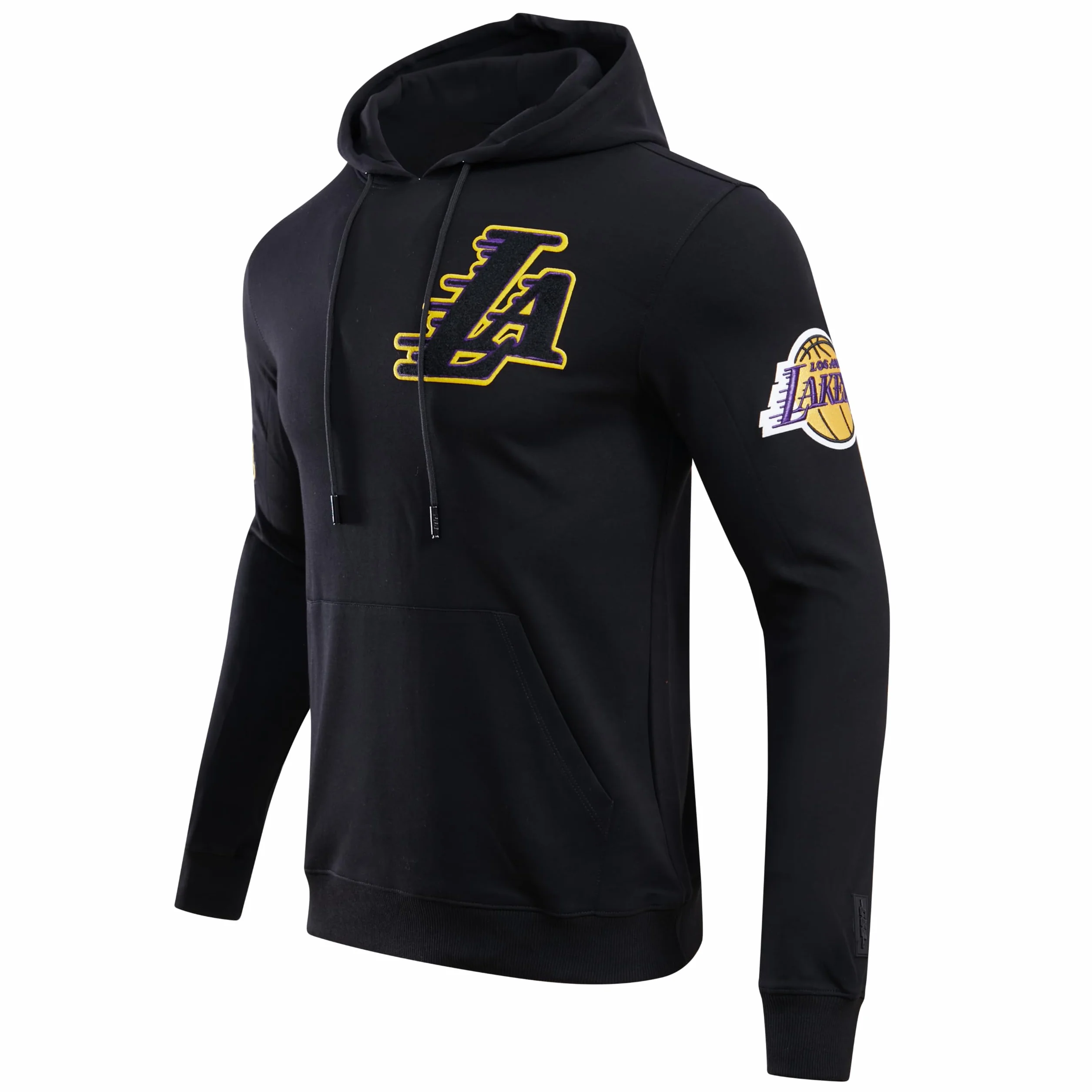 Pro Standard Felpa con Cappuccio da Uomo NBA Los Angeles Lakers in ciniglia, Nera, M