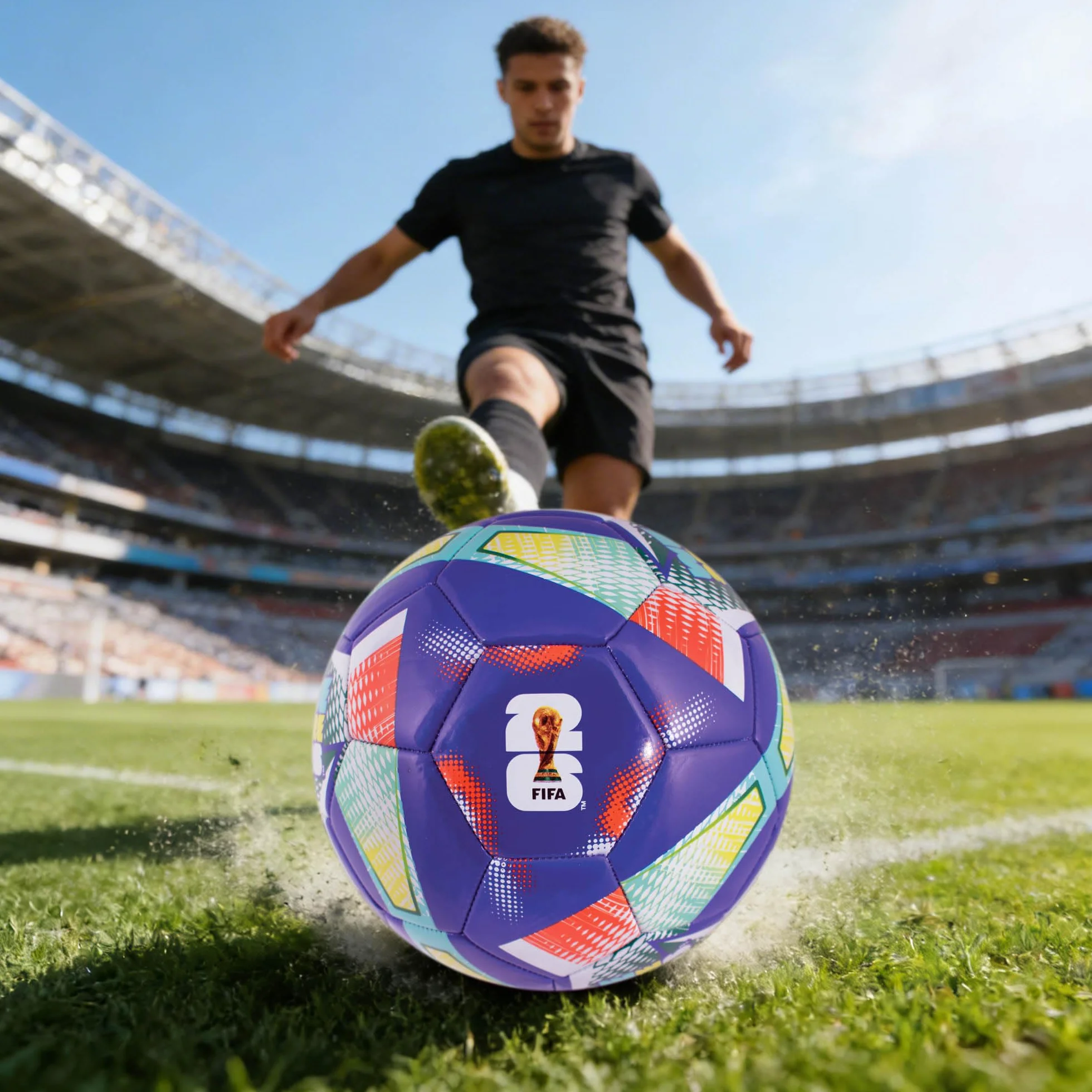 Hy-Pro Pallone da Calcio Taglia 5 FIFA Coppa del Mondo 2026 Ufficialmente Concesso in Licenza