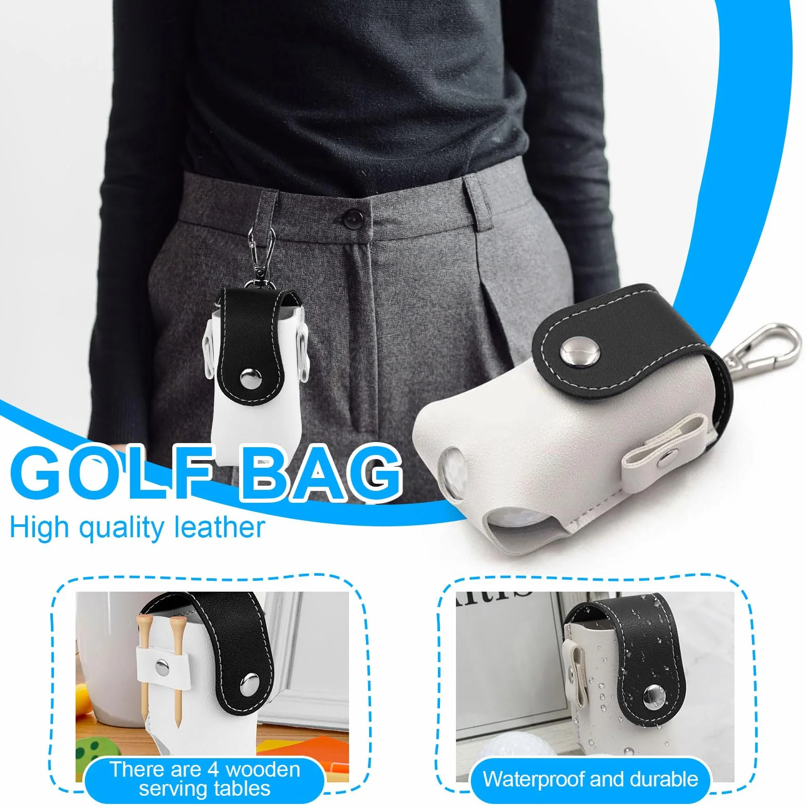 Borsa per Mazze da Golf, Mini Pieghevole golf Con Tracolla, Adatta L'Allenamento Del Campo, Borsa da Trasporto Leggera per Club da Golfs,Borsa a Tracolla per Allenamento da Golf per Uomo Donna