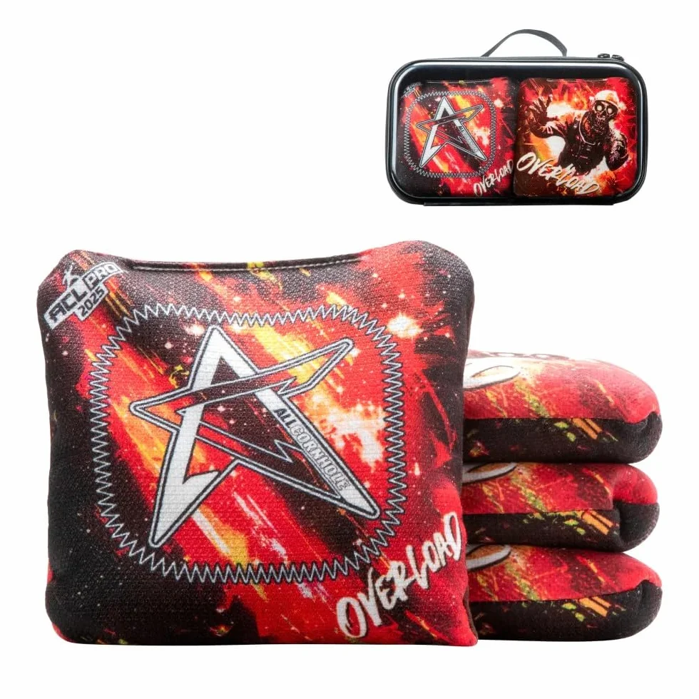 Overload 2025 ACL PRO Cornhole Bags - 1 x 4 sacchetti Cornhole - American Cornhole League - Certificato ufficiale