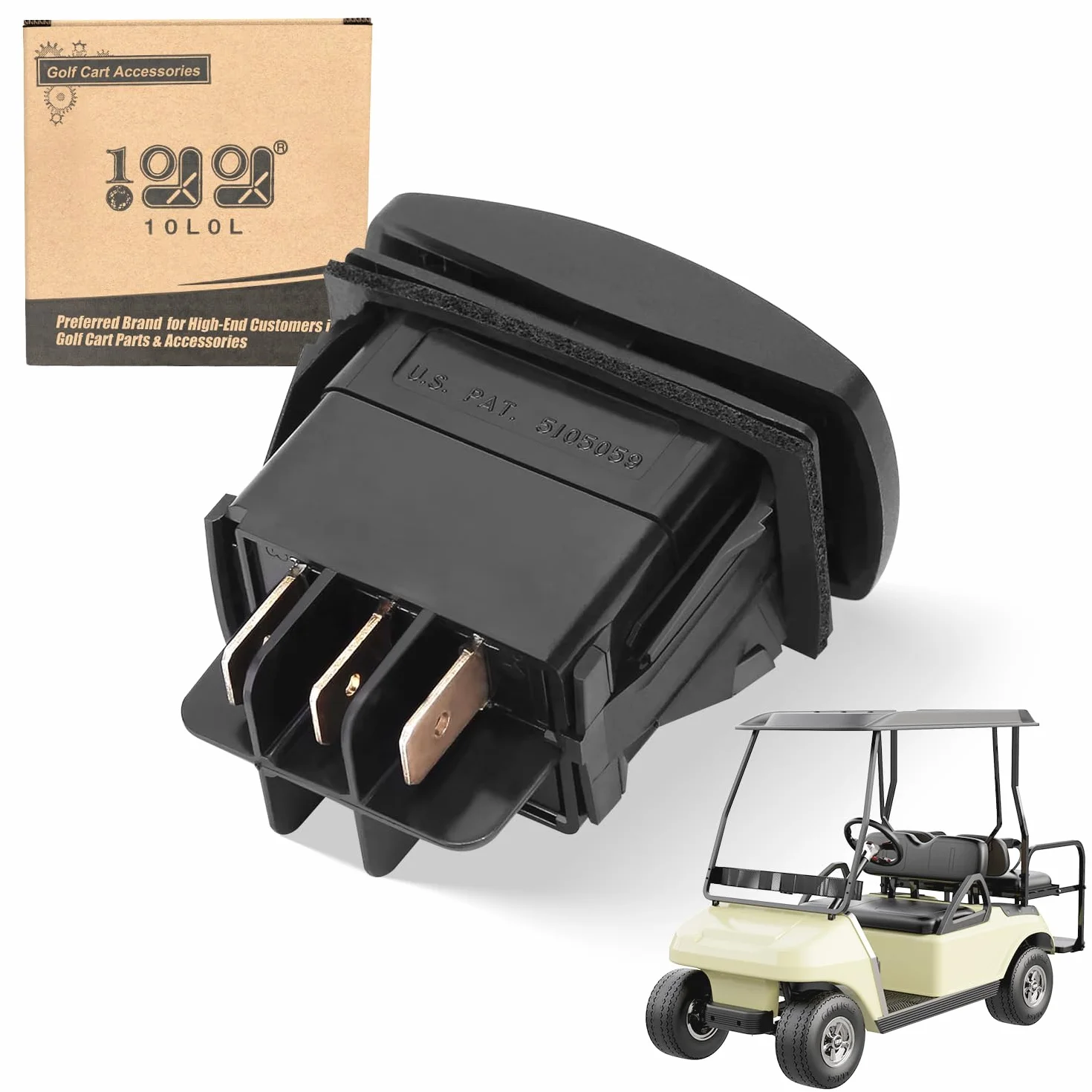 Interruttore di retromarcia avanti per golf cart Club Car DS 1996-up 48V PowerDrive Plus sostituisce OEM 101856001 101856002