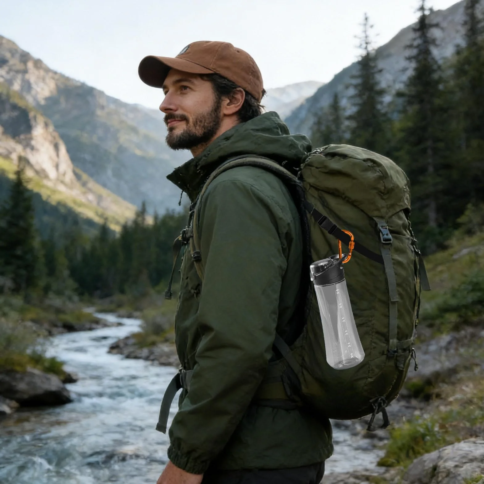 Moschettone in Alluminio Forma a D con Tappo a Vite per Arrampicata, Campeggio, Trekking