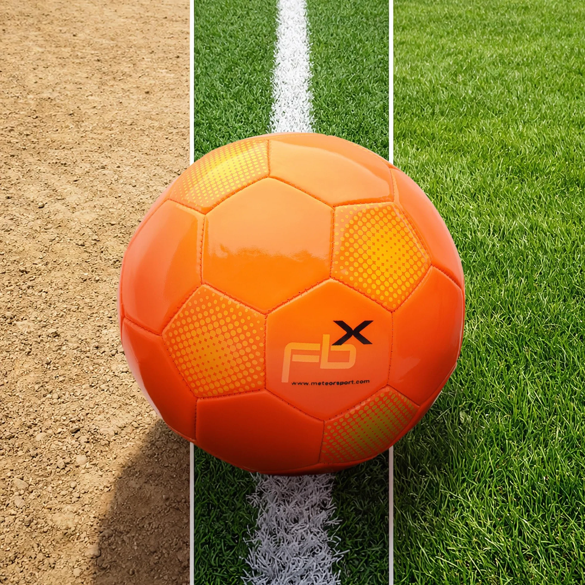 Meteor Pallone da Calcio Cucito per Bambini Adolescenti e Adulti 5 4 3 1 Dimensioni e 4 Colori