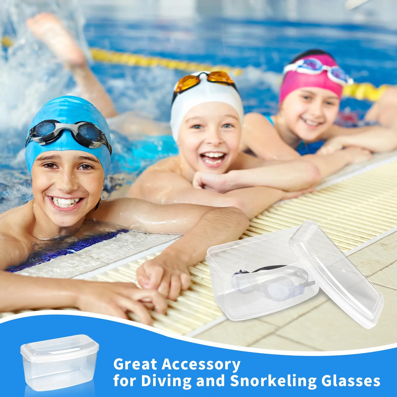 Topyond Portamaschera Subacquea Box Rigido Custodia PP per Snorkeling Maschera e Boccaglio