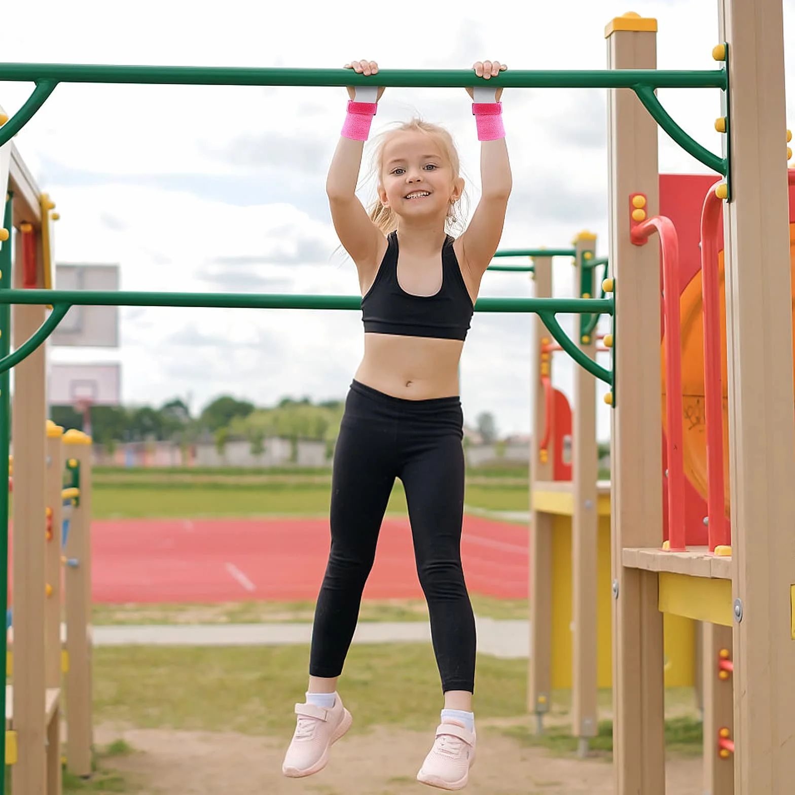 Abeillo Set di 2 Impugnature da Ginnastica per Bambini, Protezione Palmi e Supporto Polso