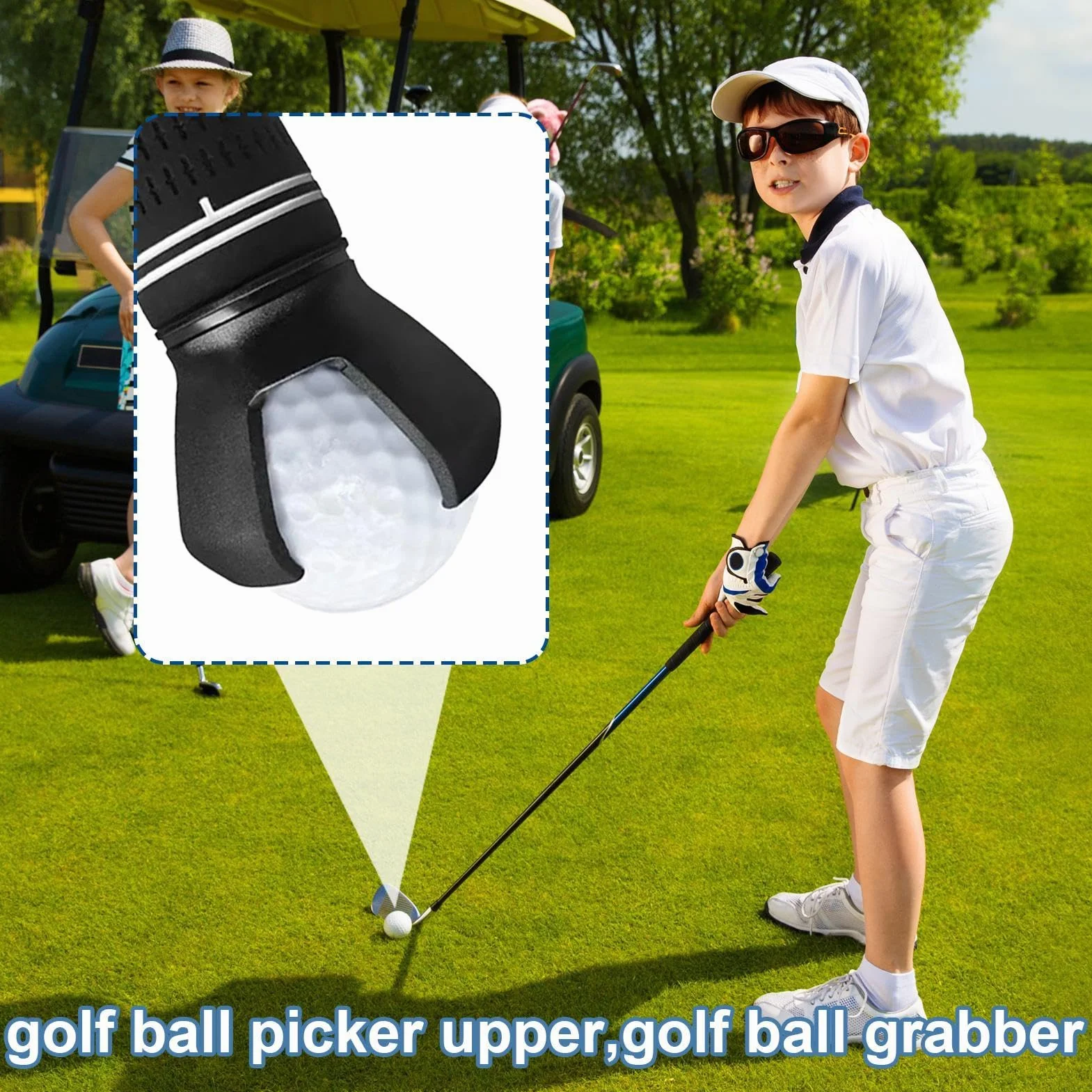 Strumento Portatile per Raccogliere Palline da Golf per Putter, Accessorio Allenamento
