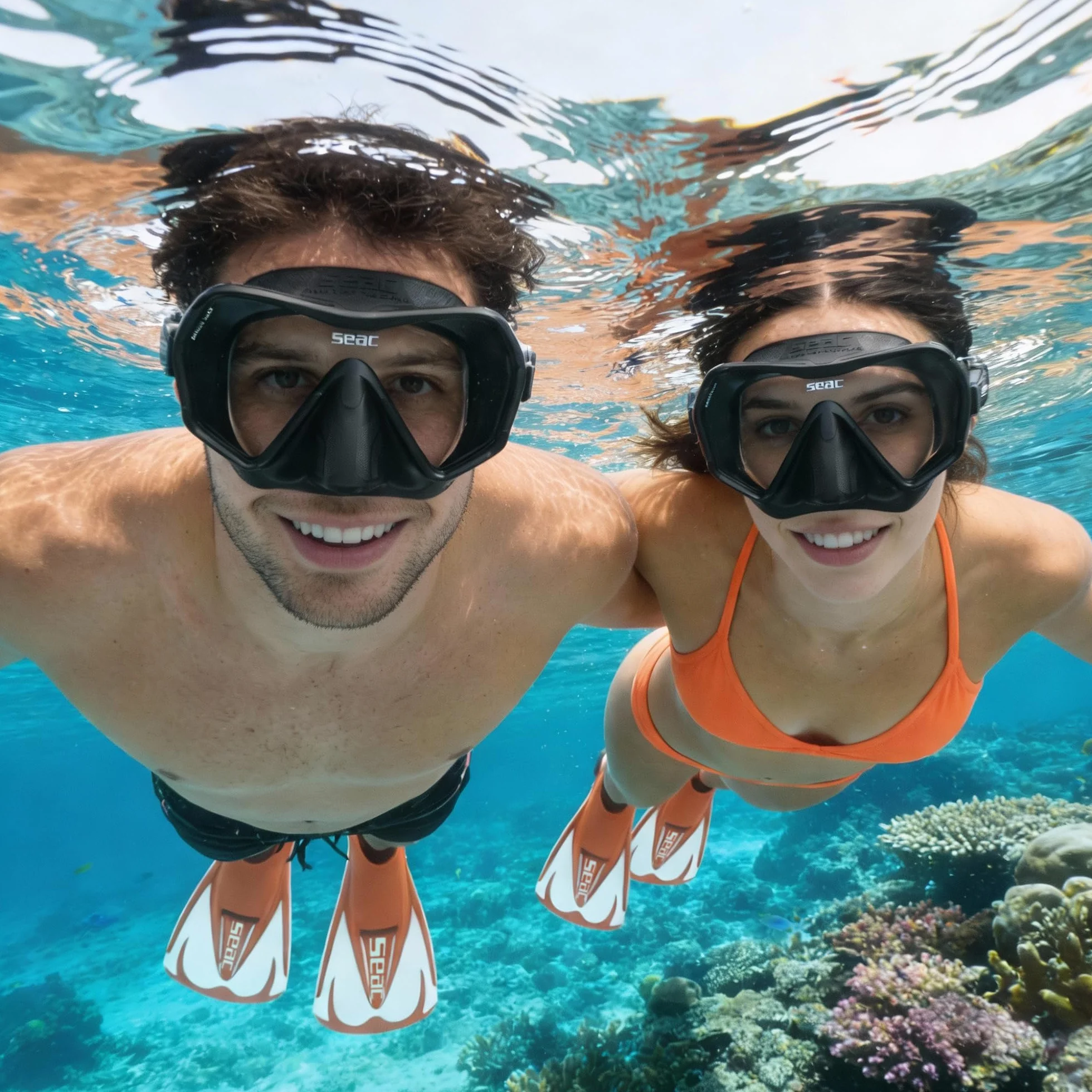 SEAC Pura – Maschera Subacquea Antiappannamento Monolente Frameless in Silicone | Maschera per Immersioni e Snorkeling Antifog Low Volume con Fibbia 3D