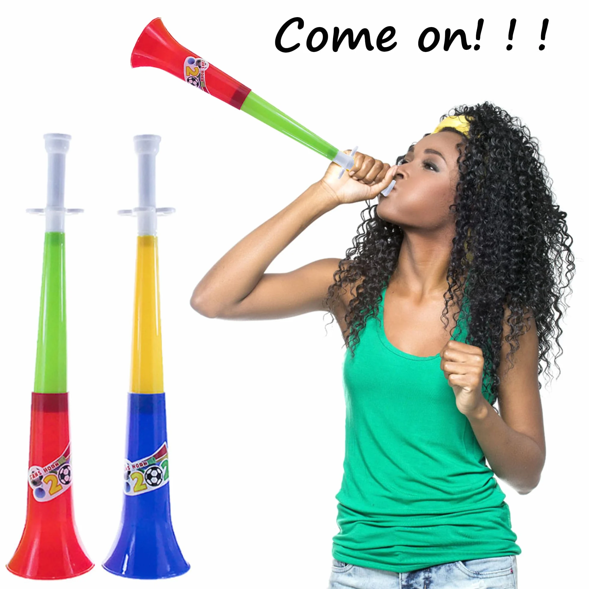 Vuvuzela Horn Molto Forte Tröte Clacson Plastica Fanfara Calcio 2 PCS
