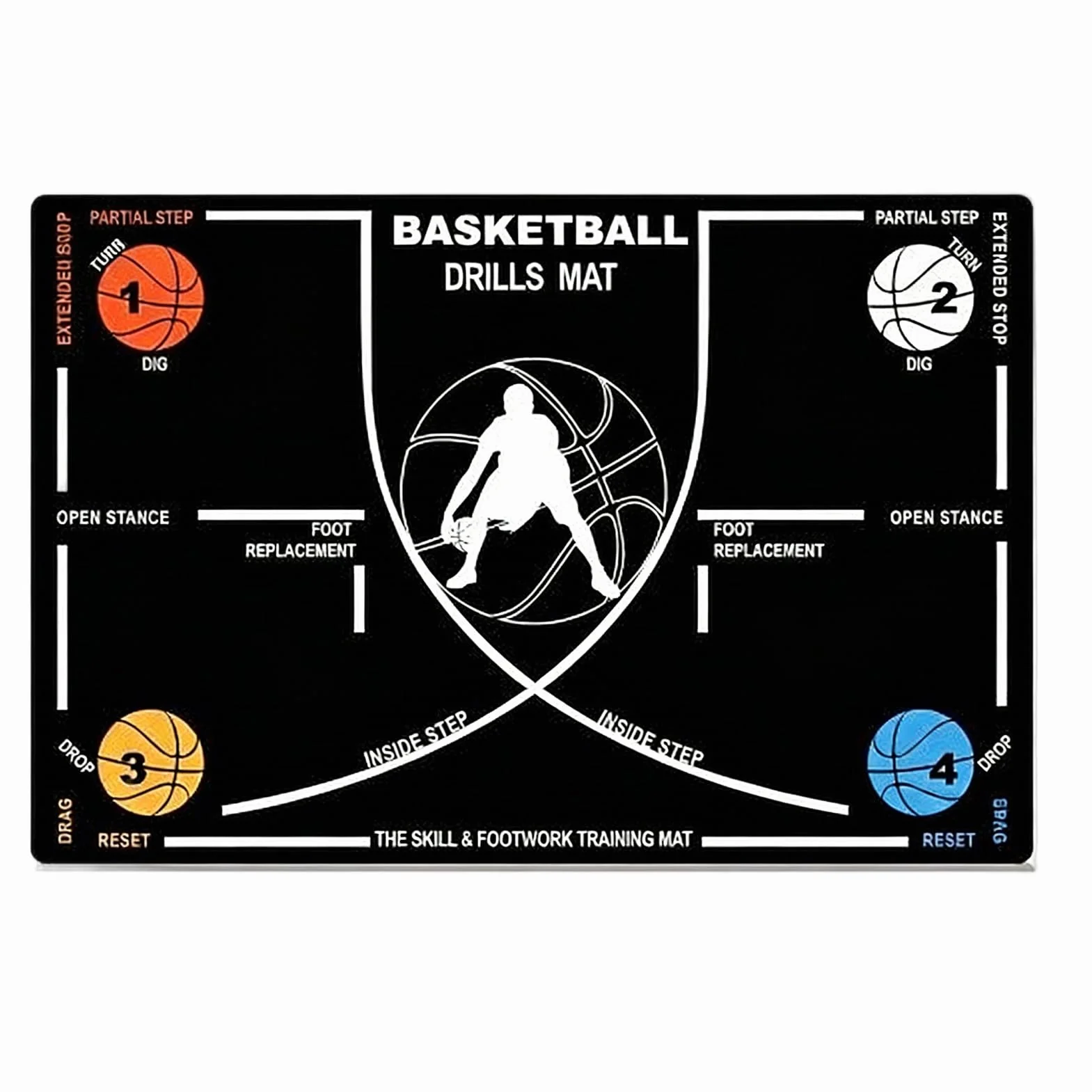 Tappetino da allenamento basket antiscivolo silenzioso per interni ed esterni