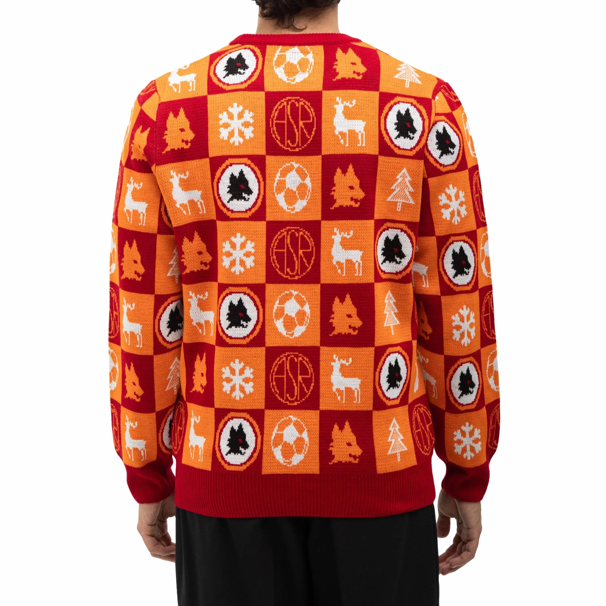 AS Roma Maglione Natale, Unisex-Adulto