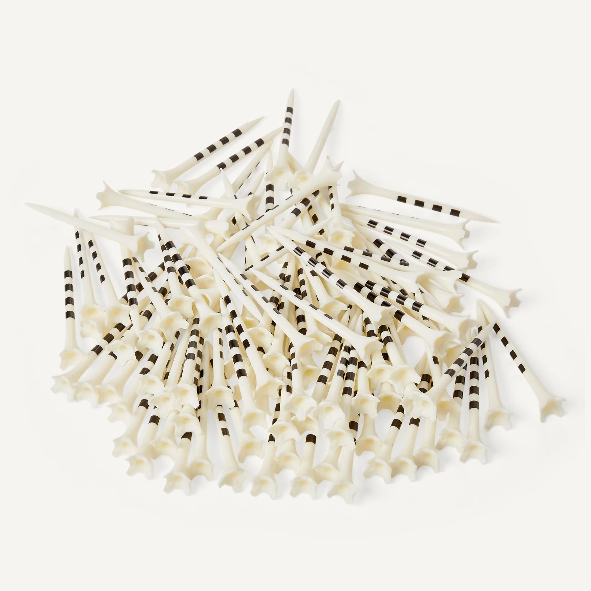 Amazon Basics Tee da Golf con Sistema di Marcatura Altezza - Tee in Plastica Riciclata con Testa a 4 Punte - Accessori da Golf - Bianco - Confezione da 100