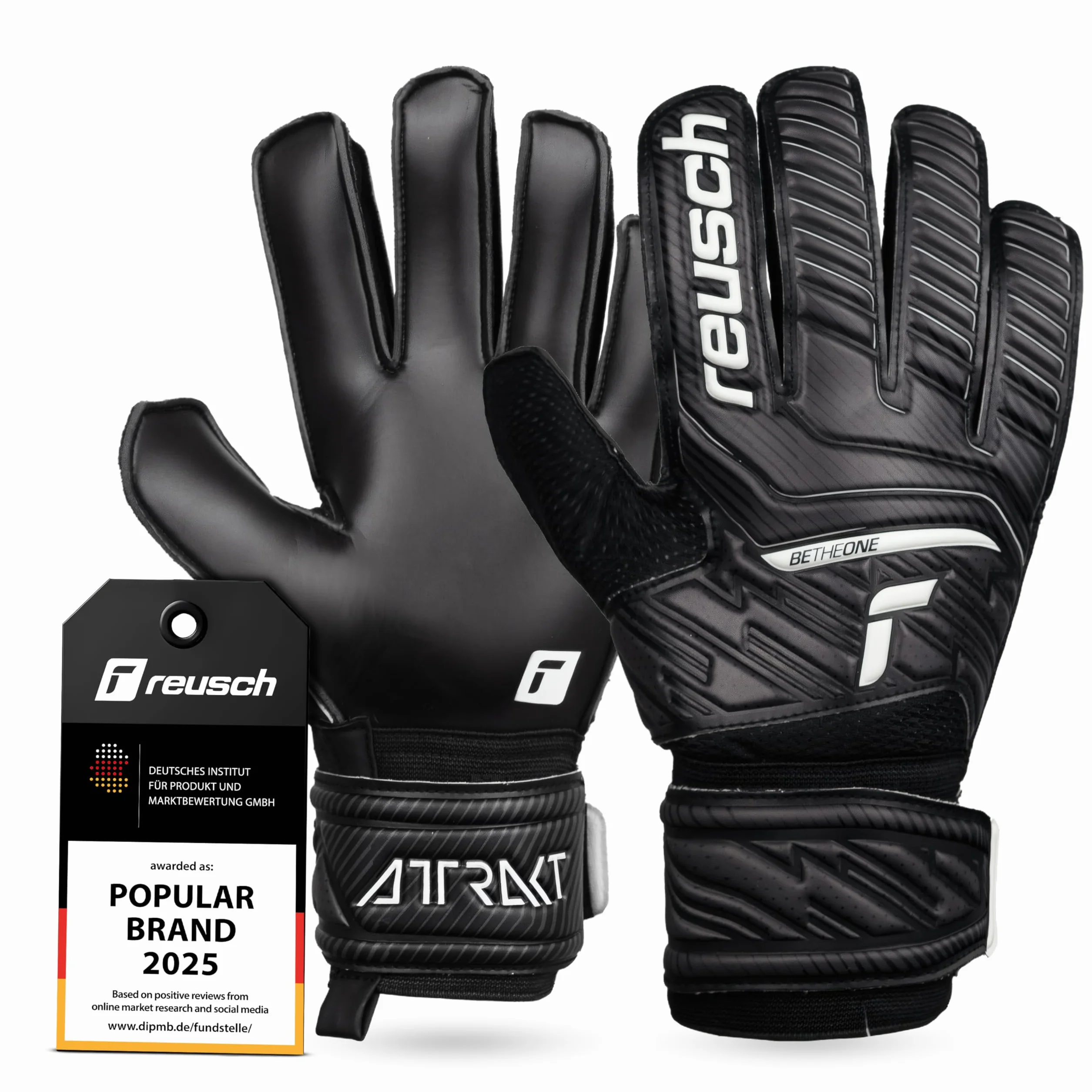 Reusch Attrakt Solid Guanti da Portiere Lattice Sintetico Full Strap Elastic Cuff