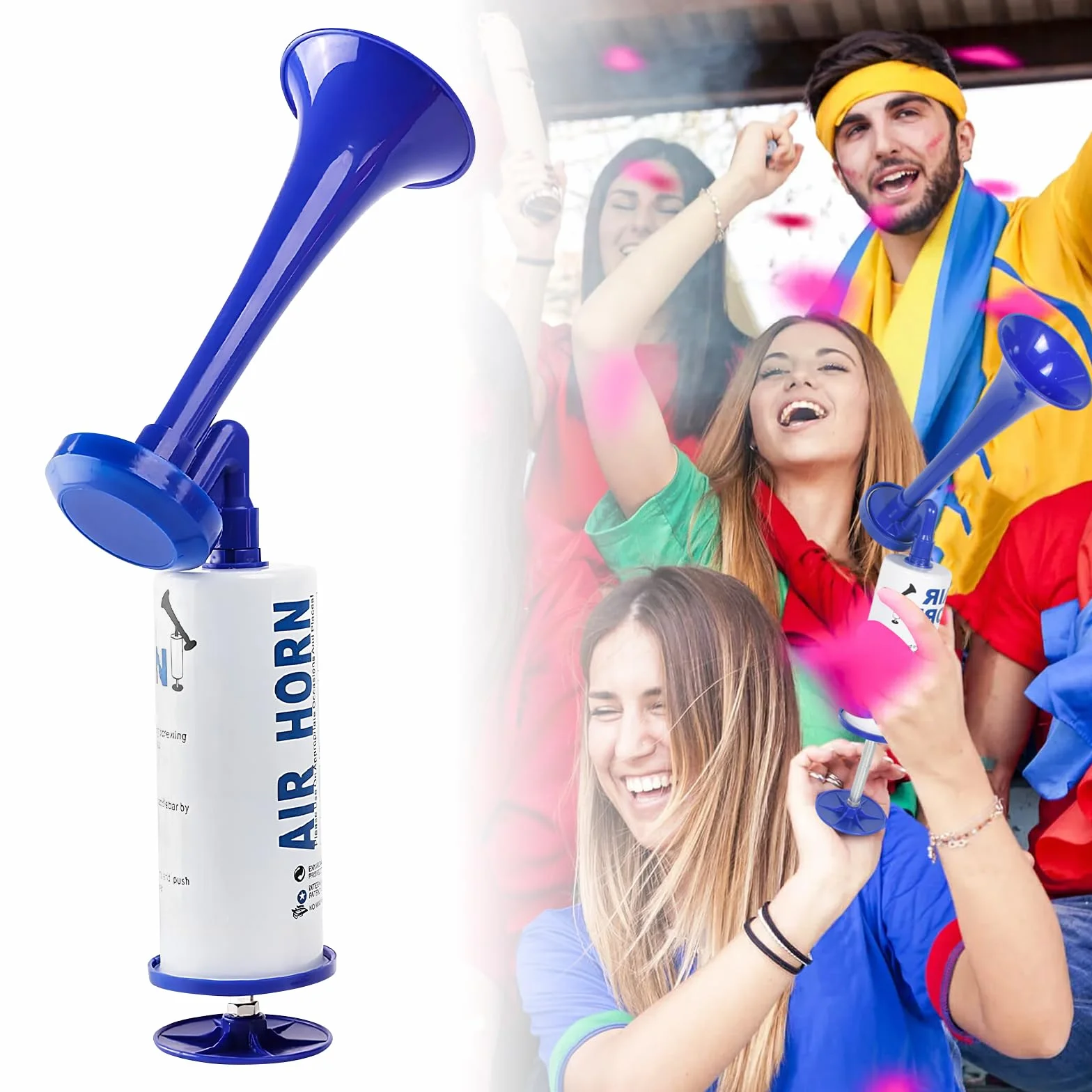 Zimoer Tromba da Stadio Manuale Air Horn Estremamente Forte Riutilizzabile per Partite di Calcio