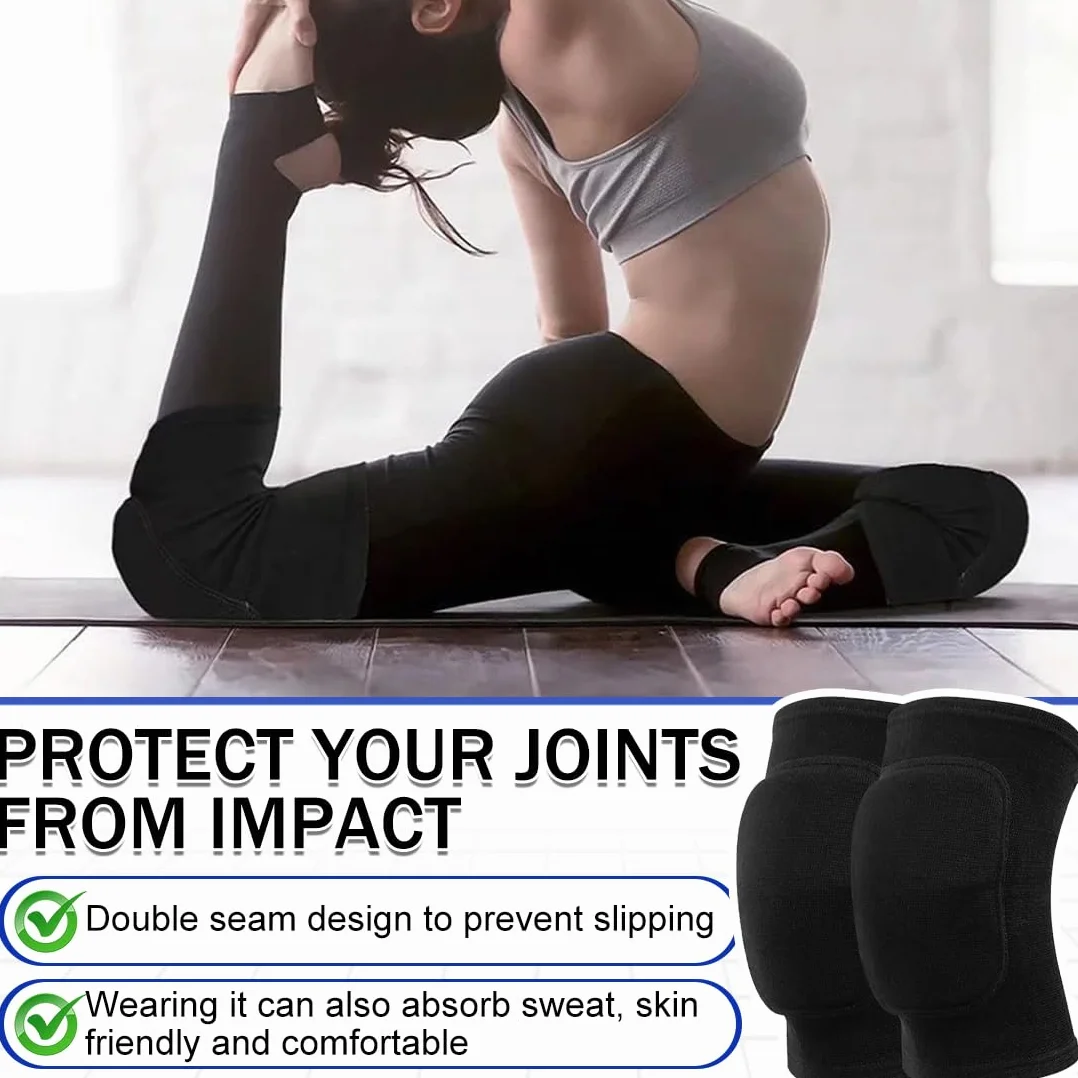 Ginocchiera Sportiva Elastica Traspirante Antiscivolo 1 Paio Unisex per Corsa Sport Danza Yoga
