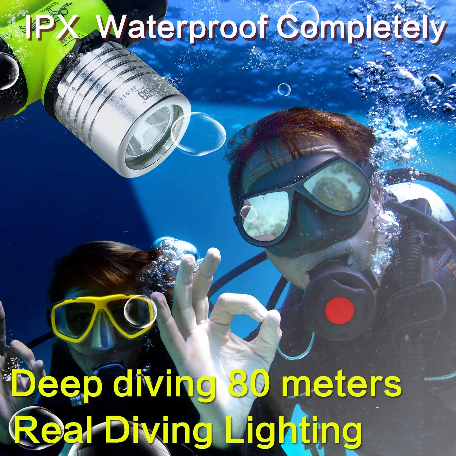 Lychee 5W Diving Torcia LED Impermeabile Faro Subacqueo per Immersioni