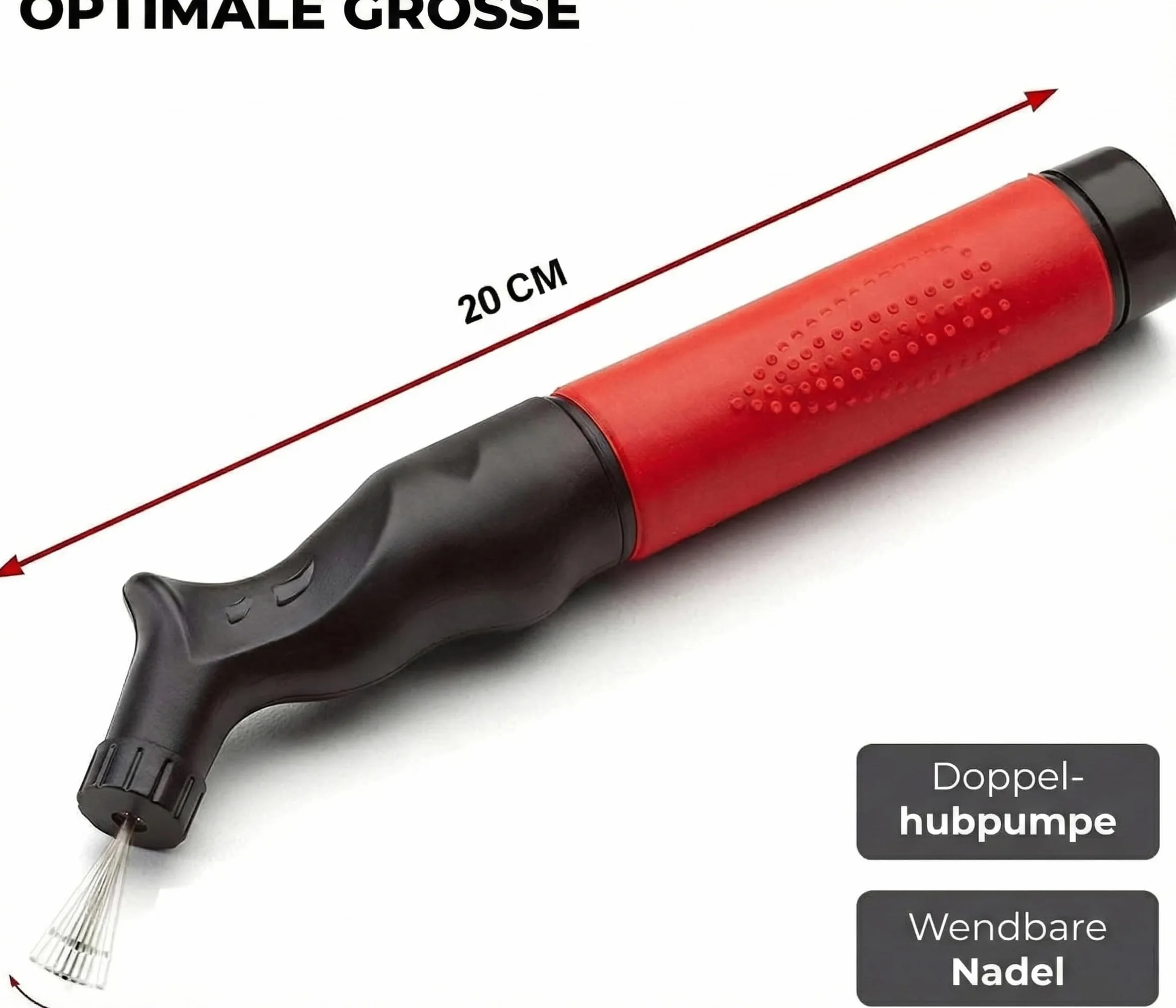 Pompa per palloni con ago – Pompa portatile per calcio, basket, pallavolo, rugby