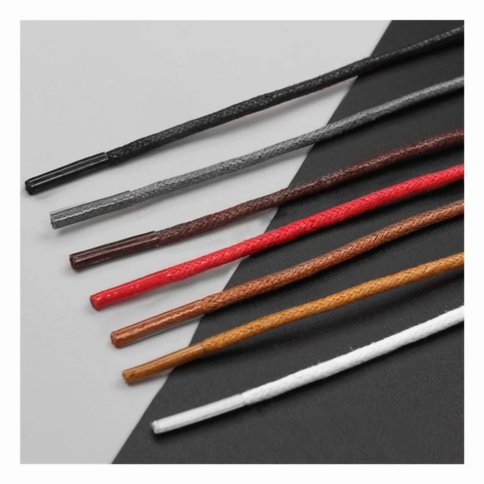 Lacci Delle Scarpe in Pelle Impermeabile Moda Nuovi Rotonda Corda 3Pairs Nero Marrone
