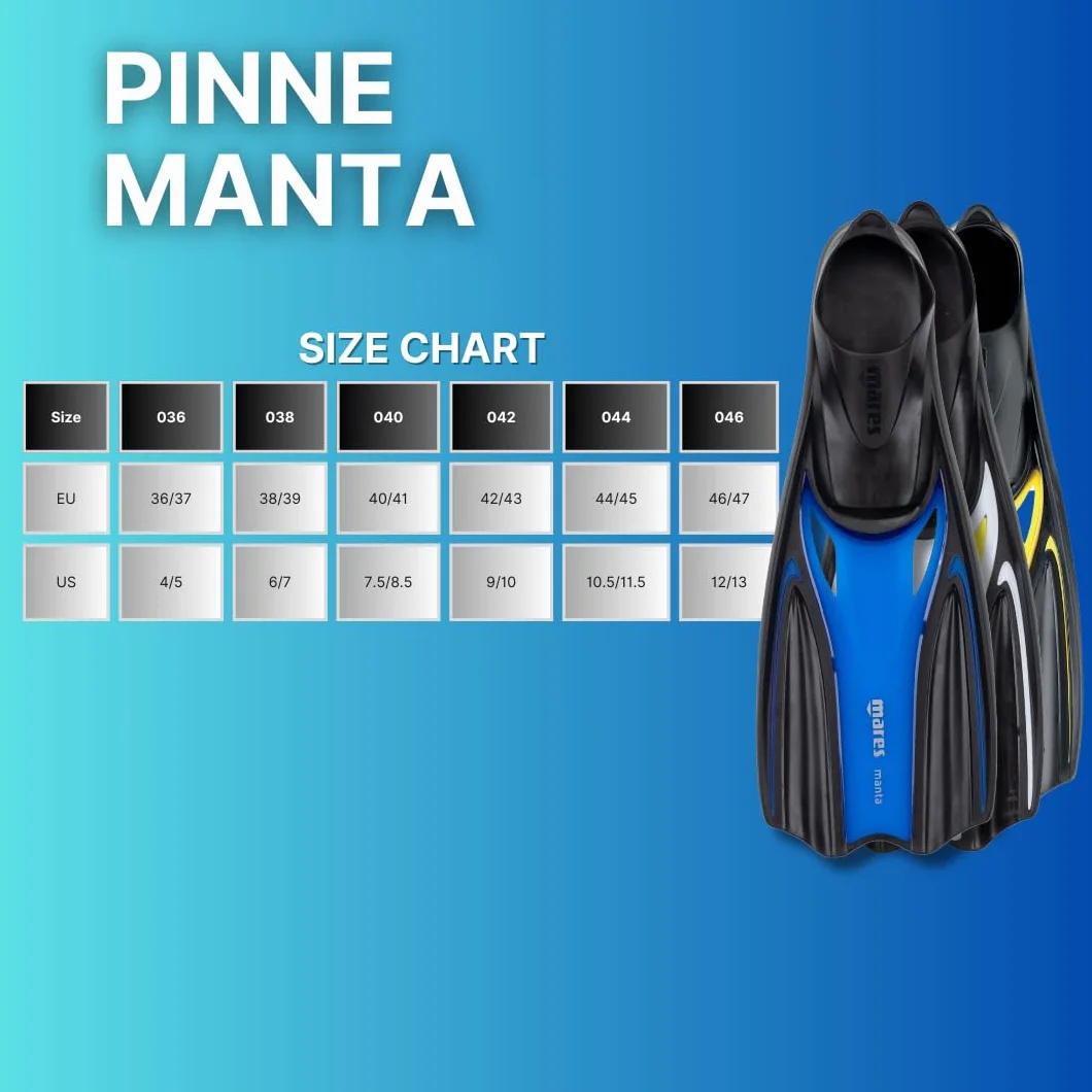 Mares Manta pinne snorkeling a scarpetta chiusa propulsione ottimizzata