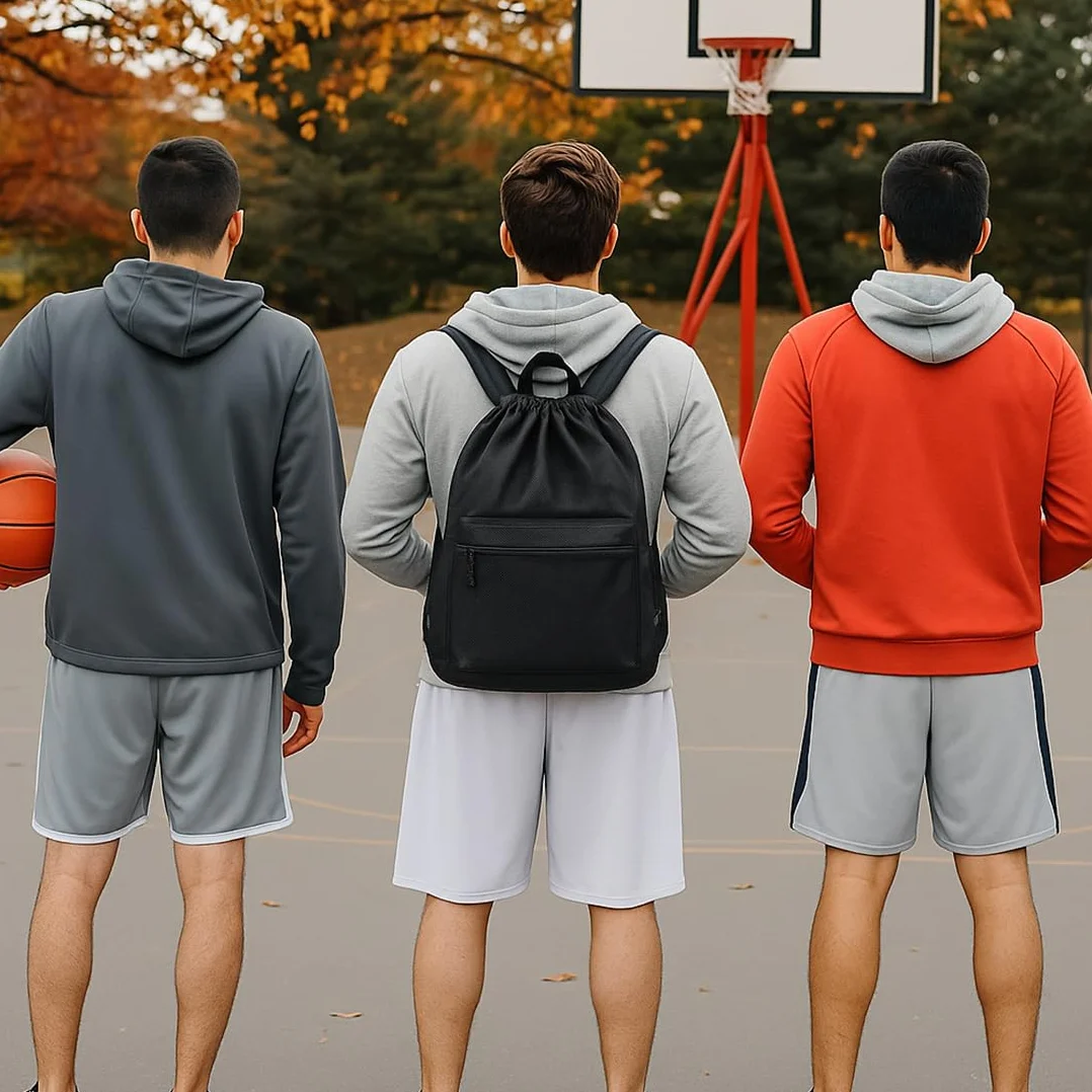 Borsa a Rete Zaino Calcio Basket Nero 50 cm × 33 cm