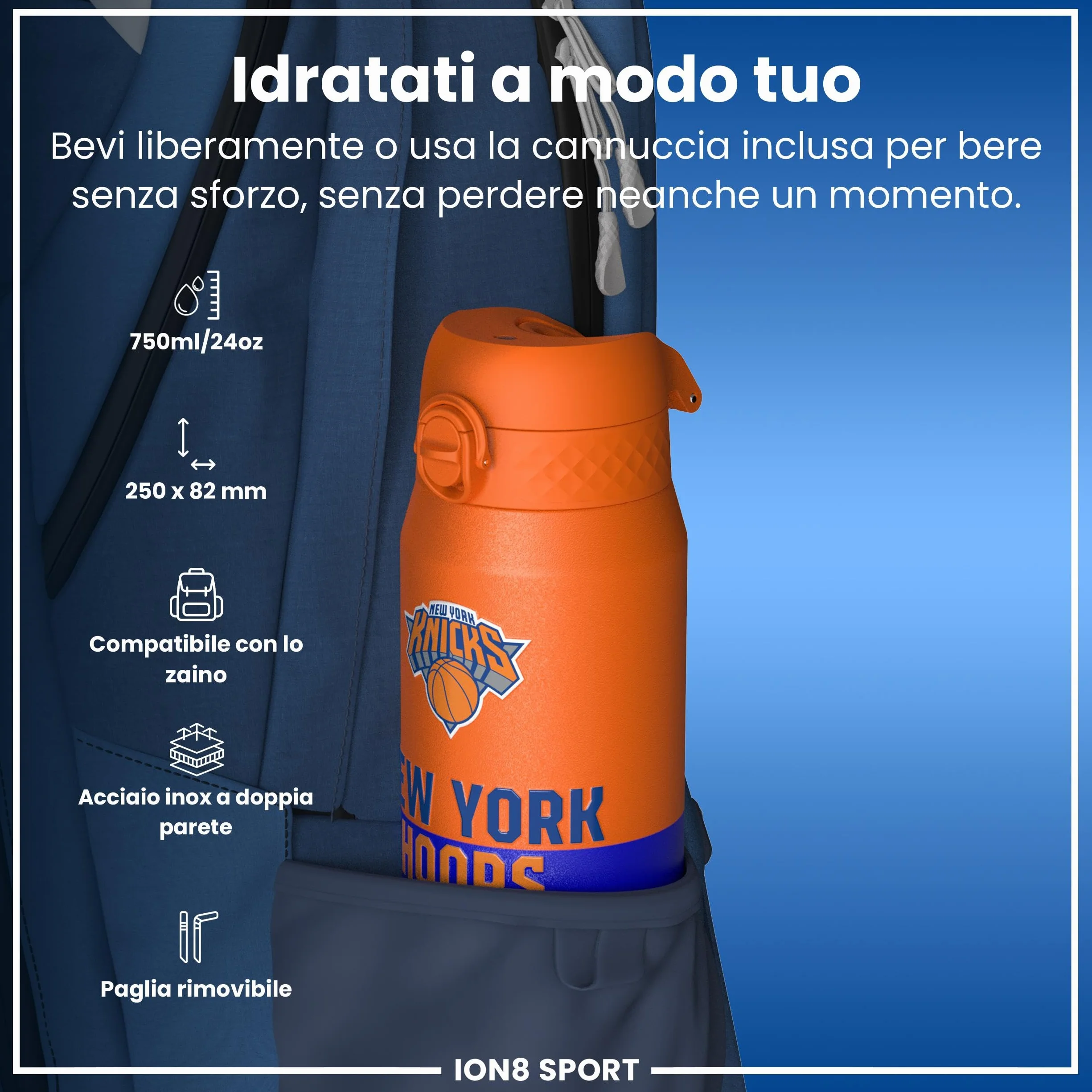 NBA Borraccia, a Prova di Perdite, Facile da Aprire
