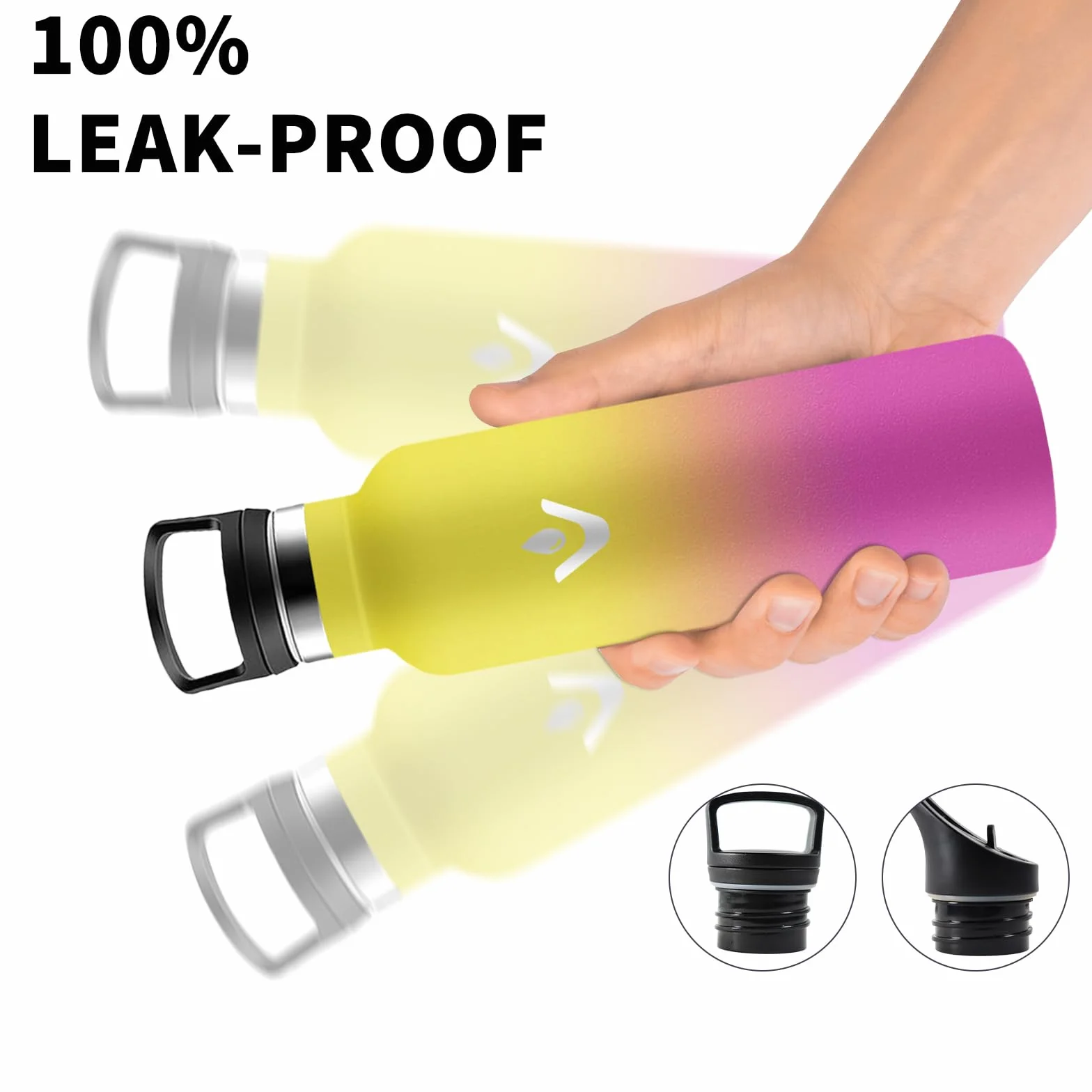 Grsta Borraccia Termica 500ml Senza BPA Acciaio Inox con Cannuccia per Ufficio Ciclismo Corsa