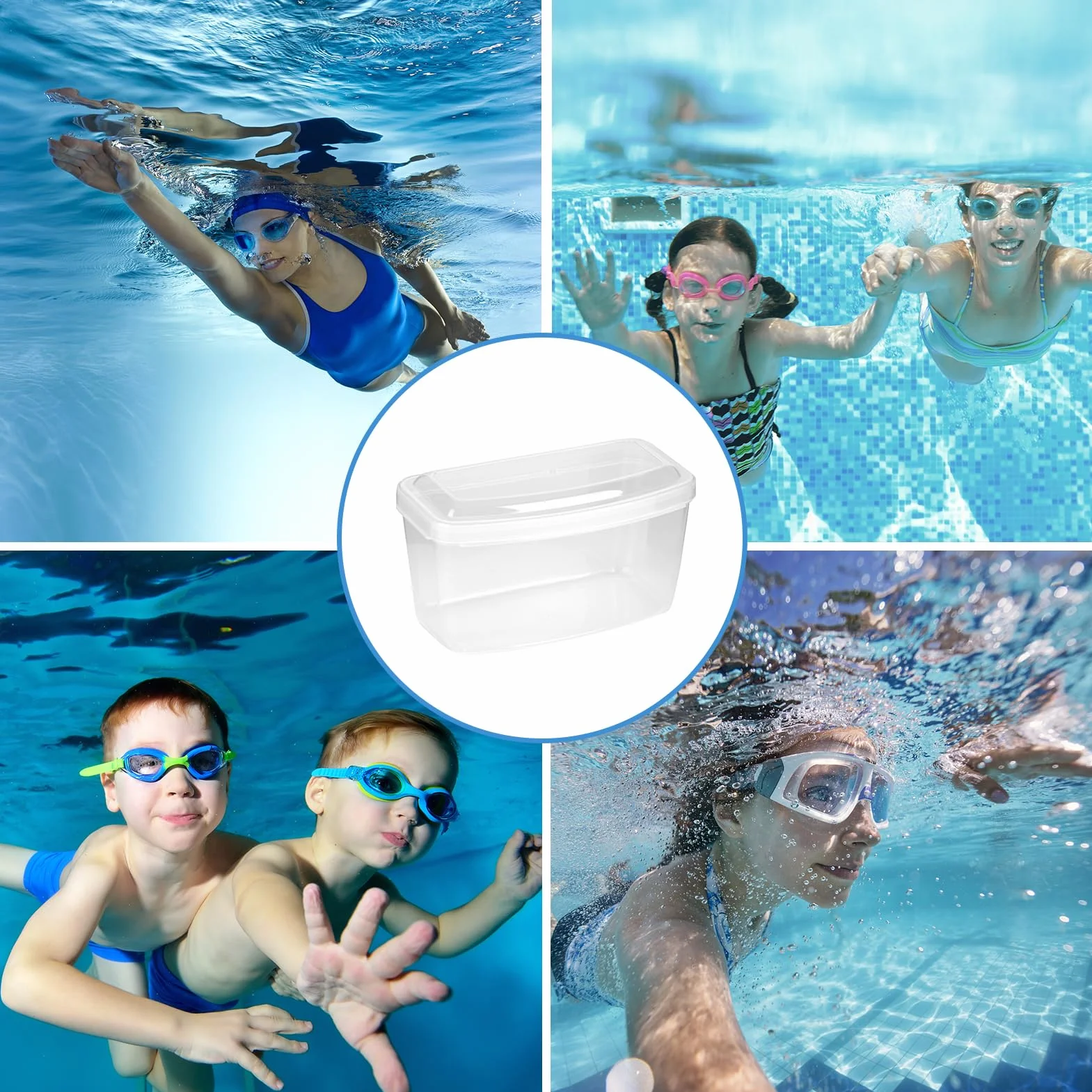 Topyond Portamaschera Subacquea Box Rigido Custodia PP per Snorkeling Maschera e Boccaglio