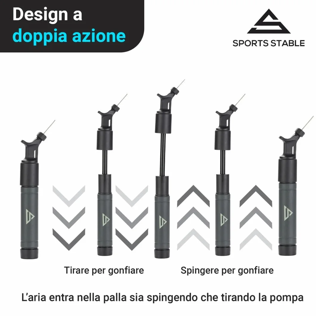 Pompa per Palloni con 5 Aghi Doppia Azione