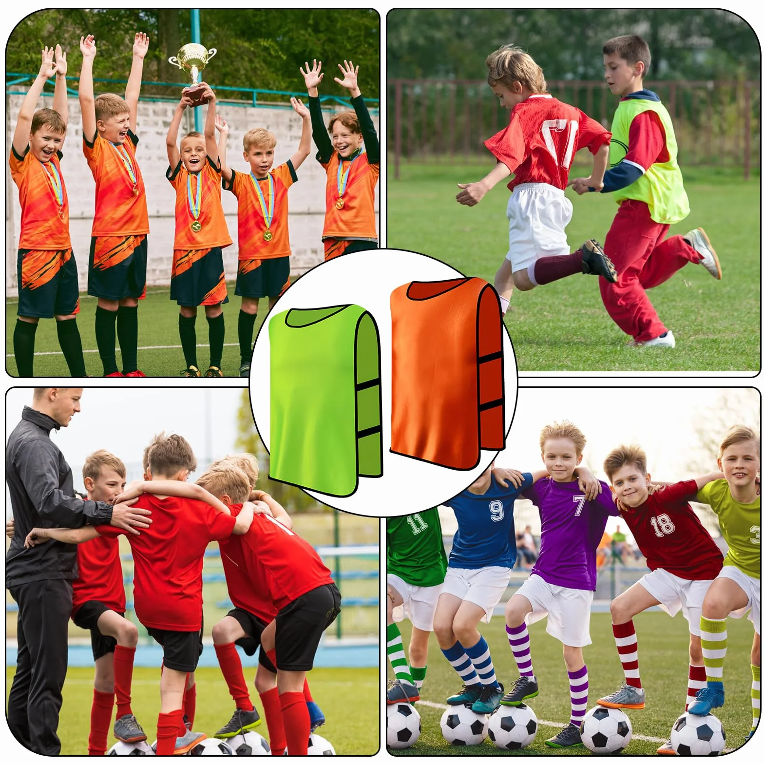 Football Training Bibs for Kids Youth Soccer Netball Rugby Cricket Hockey