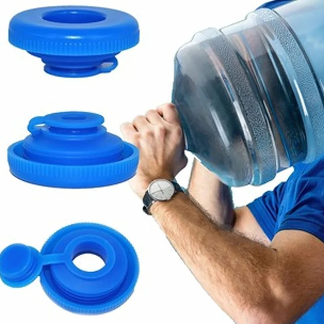 Tappi di Ricambio per Bottiglia d'Acqua in Silicone, Anti-fuoriuscita, 5 Galloni, Blu