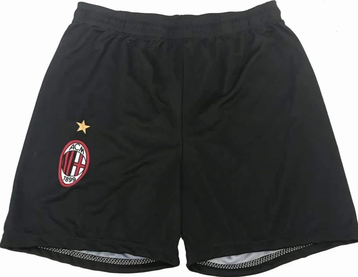 PANTALONCINI PANTALONCINO MILAN UFFICIALE REPLICA adulto uomo bambino NERO (12 ANNI)