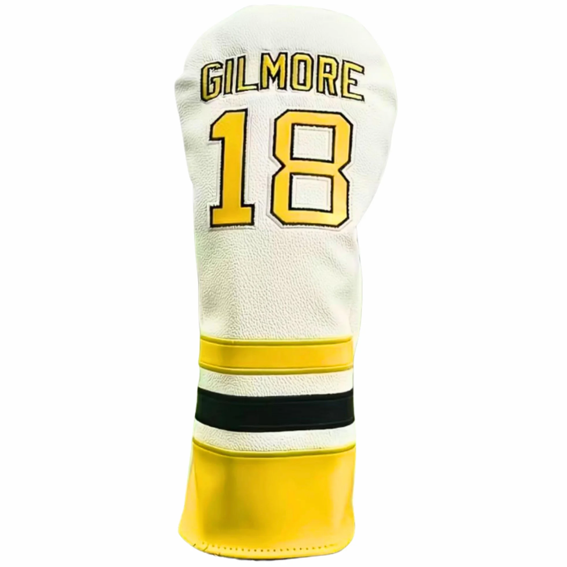 Happy Gilmore Syren - Copertura per mazza da golf, in finta pelle, con chiusura magnetica, colore: giallo