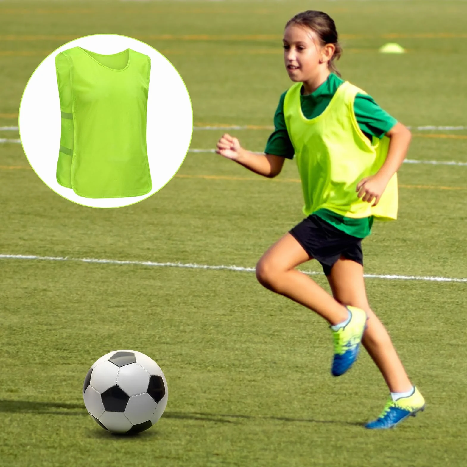 Pettorine Calcio Bambini 6 Pezzi Gilet da Allenamento Sports Bibs