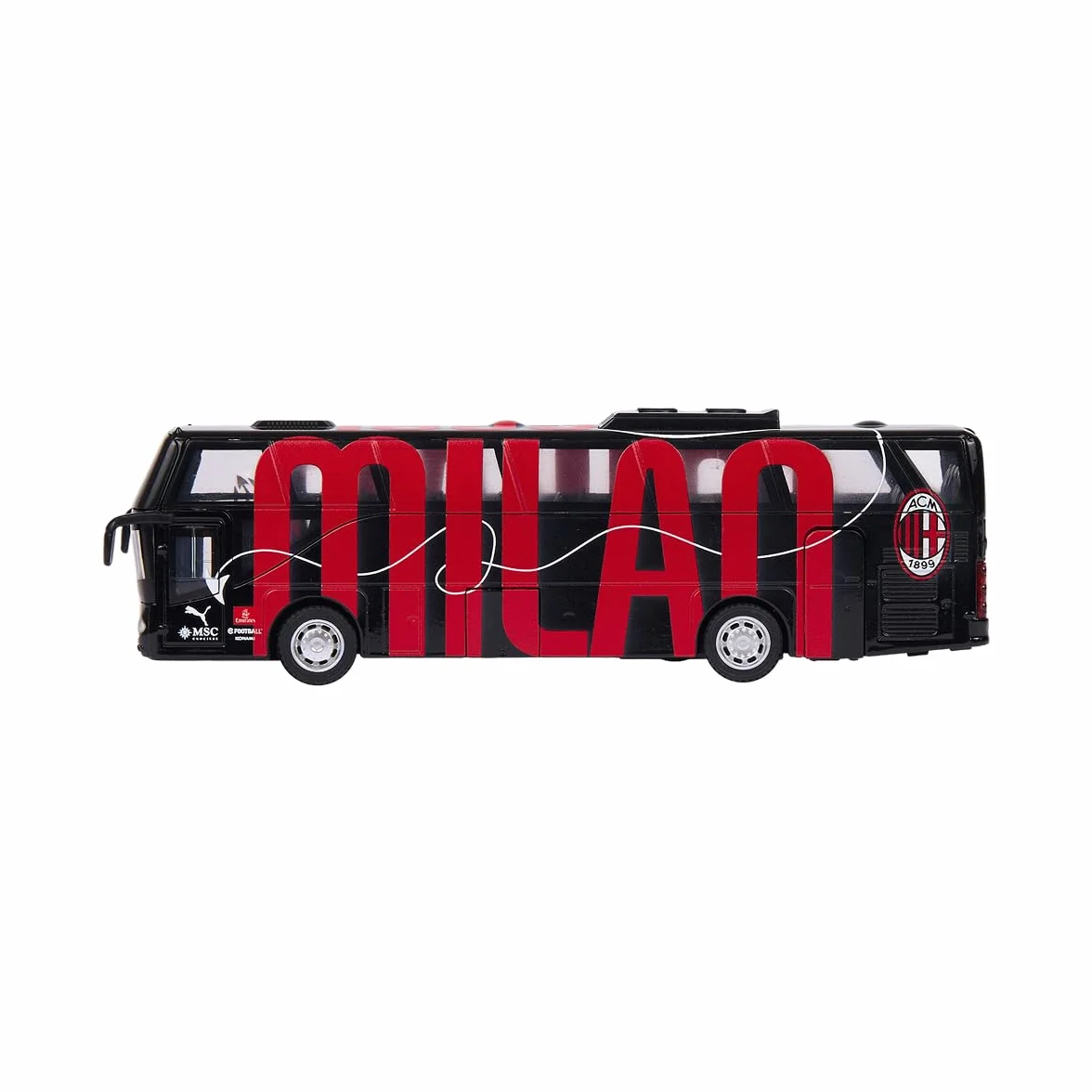A.C. Milan - Mini Bus Milan, Prodotto Ufficiale, Nero-Rosso, 0