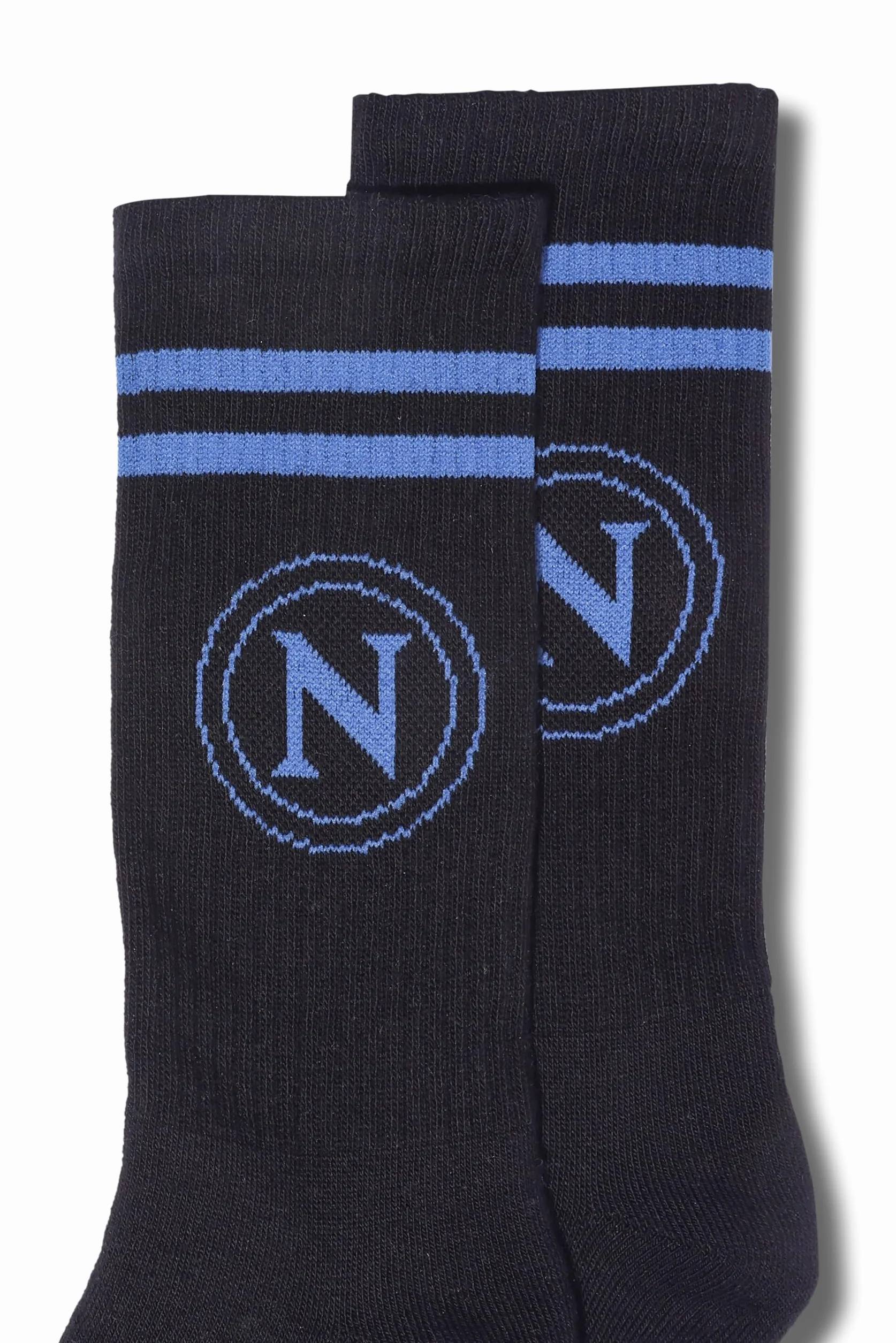 SSC Napoli Set 2 Paia Calze con Logo Taglia 35/38 Bianco Nero