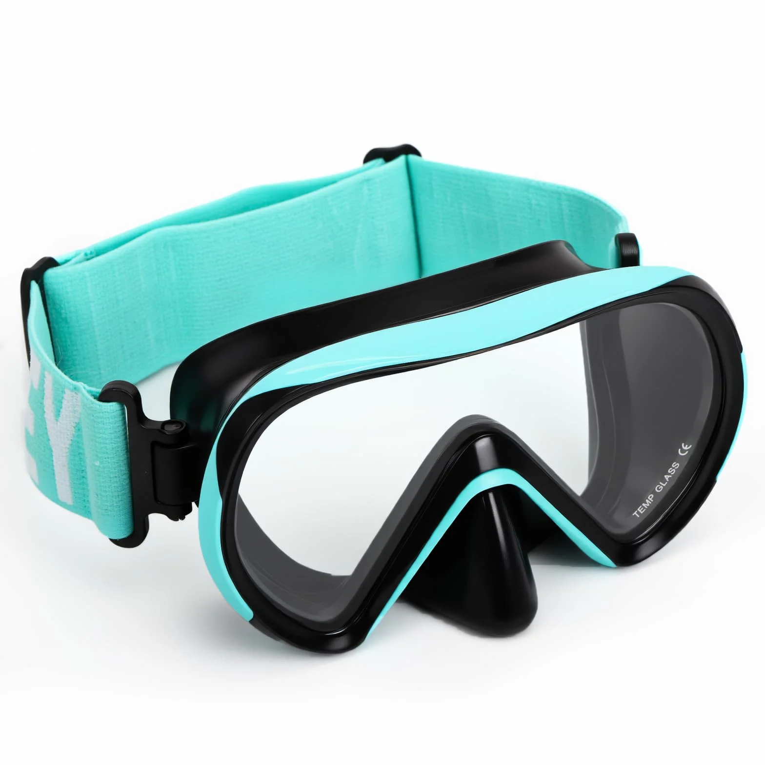 Maschera Immersione Bambini Cinturino Regolabile Morbido Tessuto Anti-Nebbia Anti-Perdite Panoramica 180°