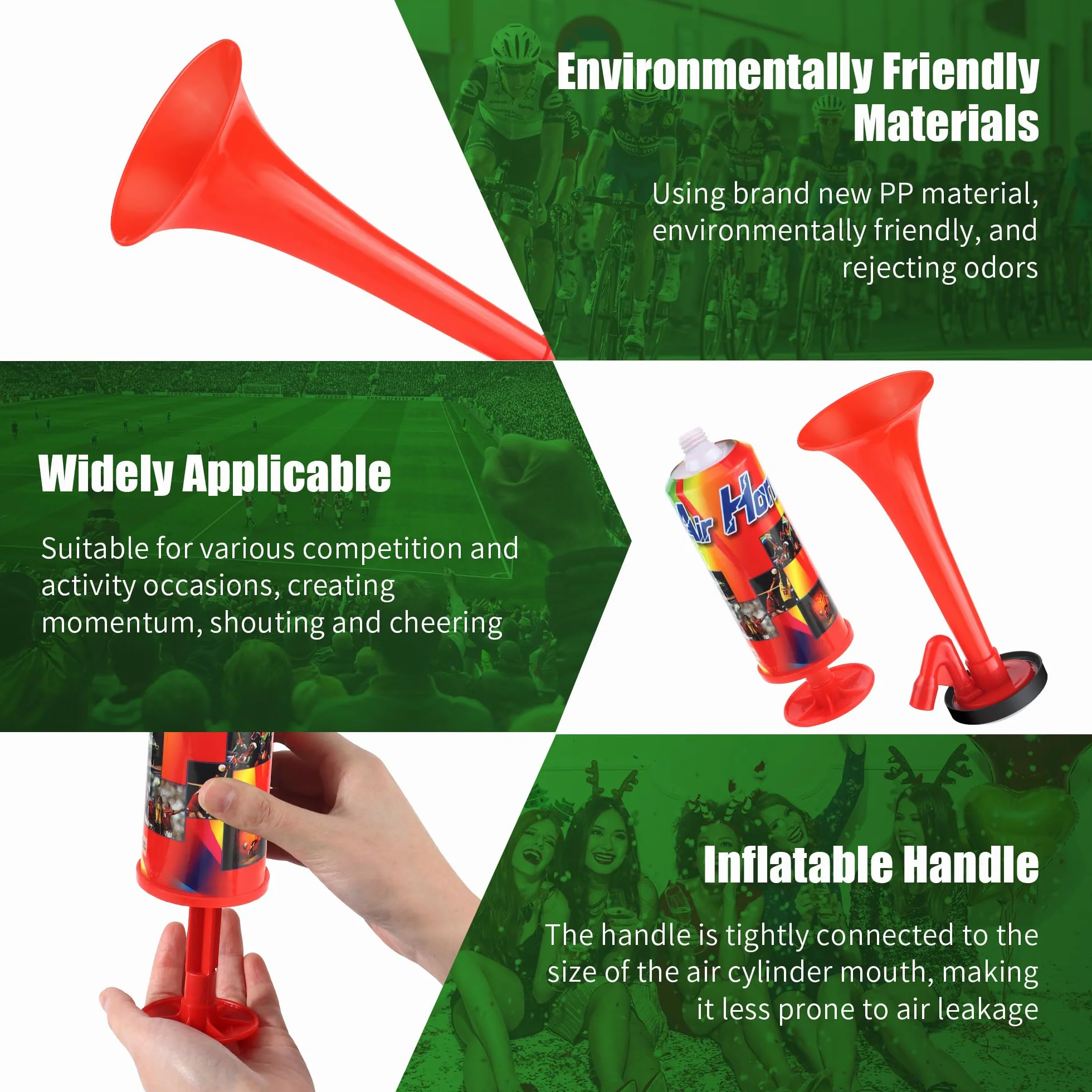 Tromba da Stadio Manuale Air Horn Estremamente Forte per Partite di Calcio, Eventi Sportivi