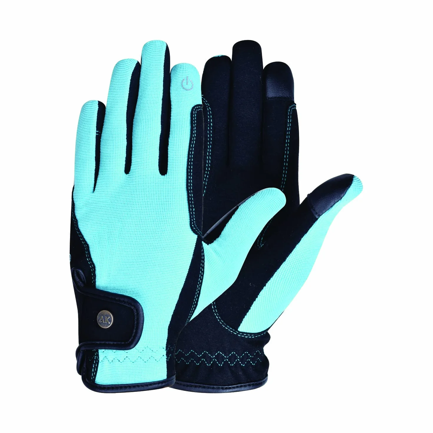 AK Fine Tech Micro Suede Horse Riding Gloves AKRS-8484 (2XL, Azure)