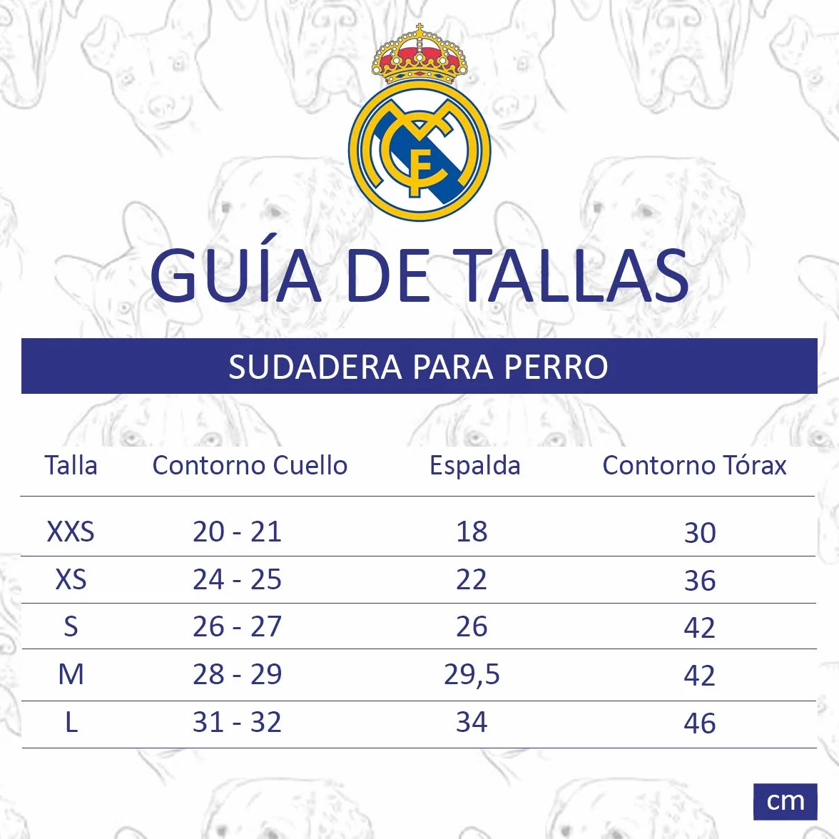 Real Madrid Felpa per Cani Taglia L Prodotto Ufficiale