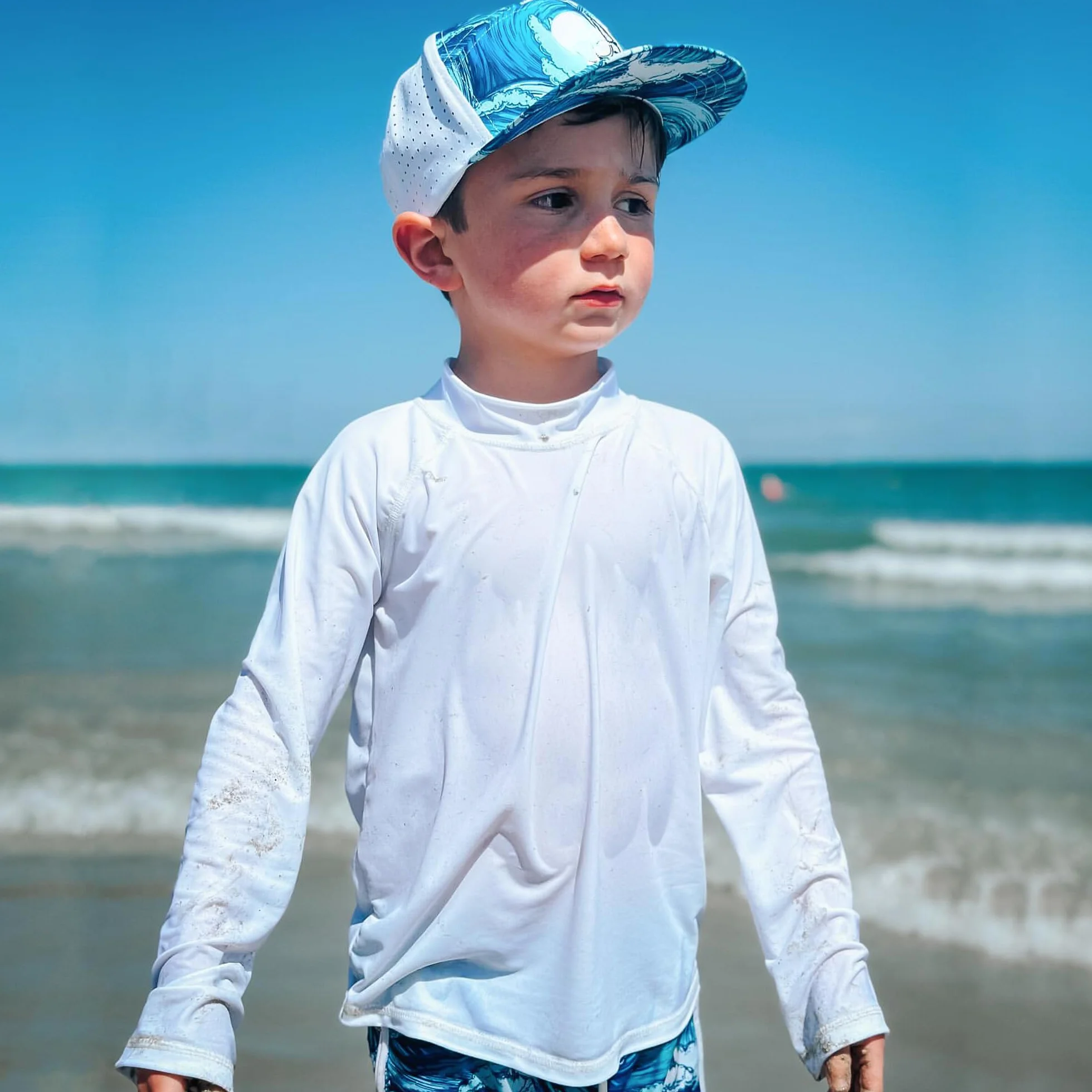 BIG ELEPHANT Costumi da Bagno (Pacco da 3) per Bambino Maglietta Nuoto Maniche UPF 50+ Lunghe per Ragazzi e Ragazze Rashguard