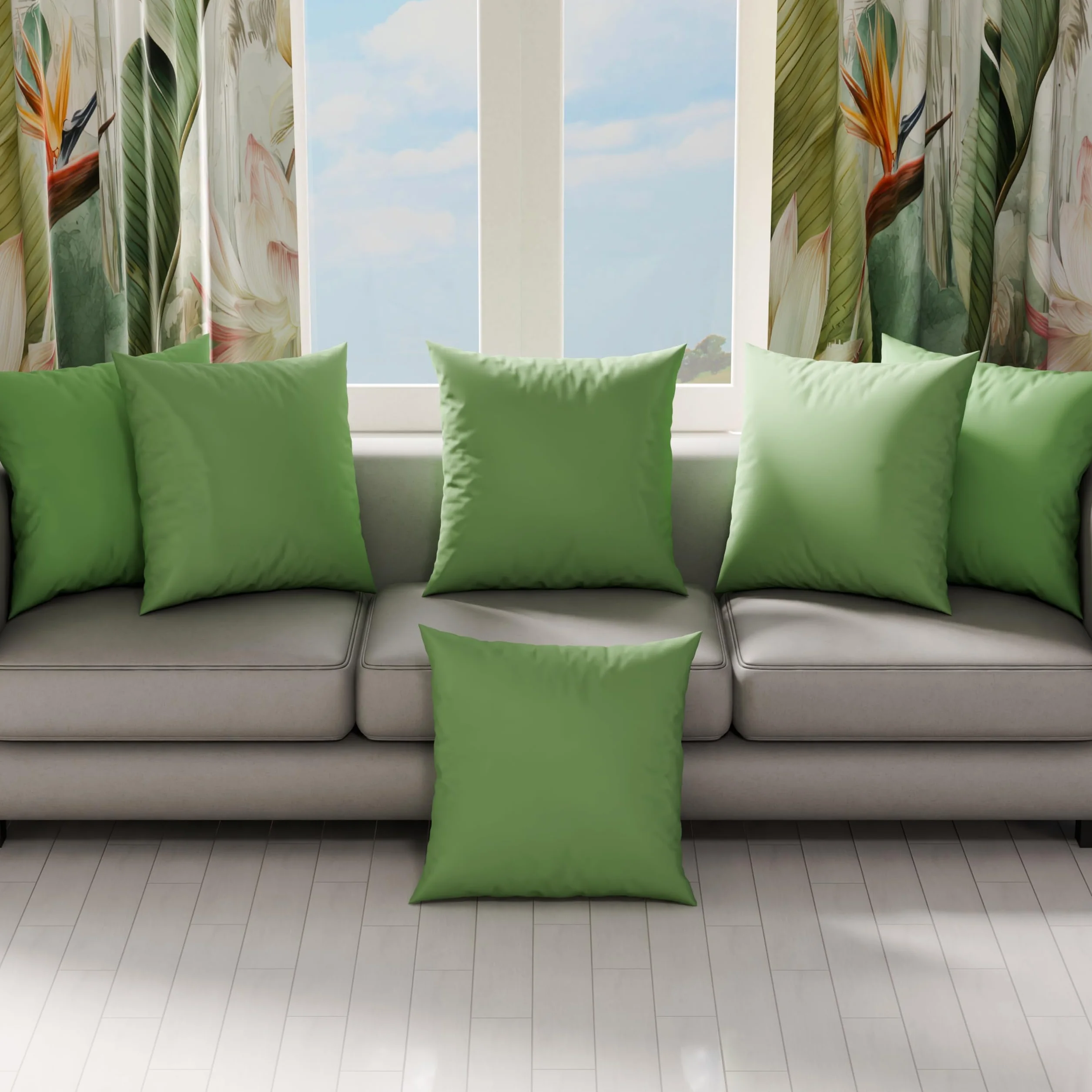 PETTI Artigiani Italiani Federe Cuscino 40x40 cm Microfibra Verde Oliva Set 2 Copricuscino