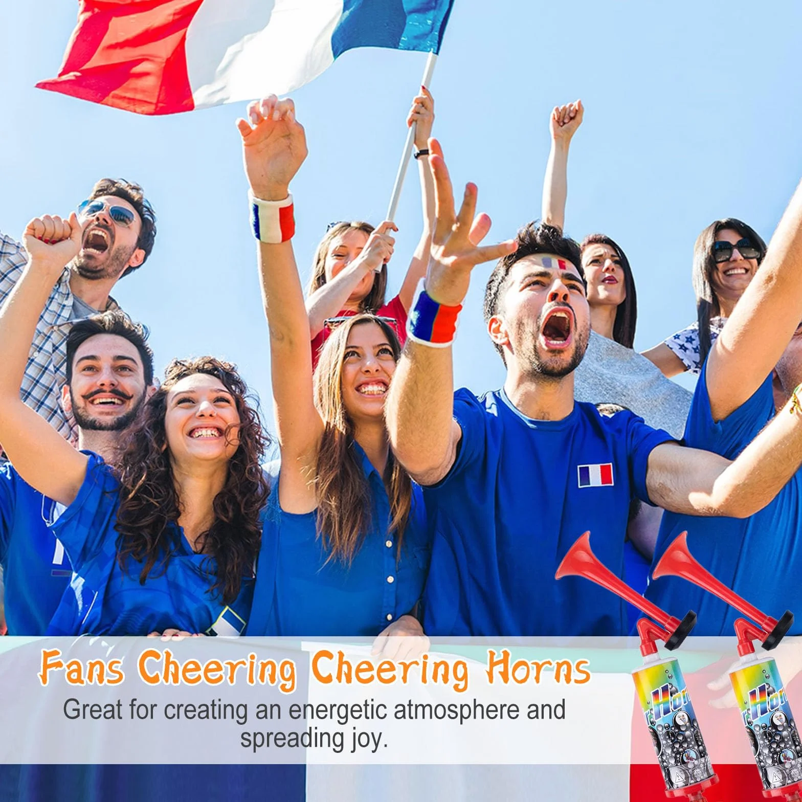 Tromba da Stadio WideSmart Manuale 4 PCS Air Horn Clacson a Gas per Partite di Calcio Eventi Sportivi
