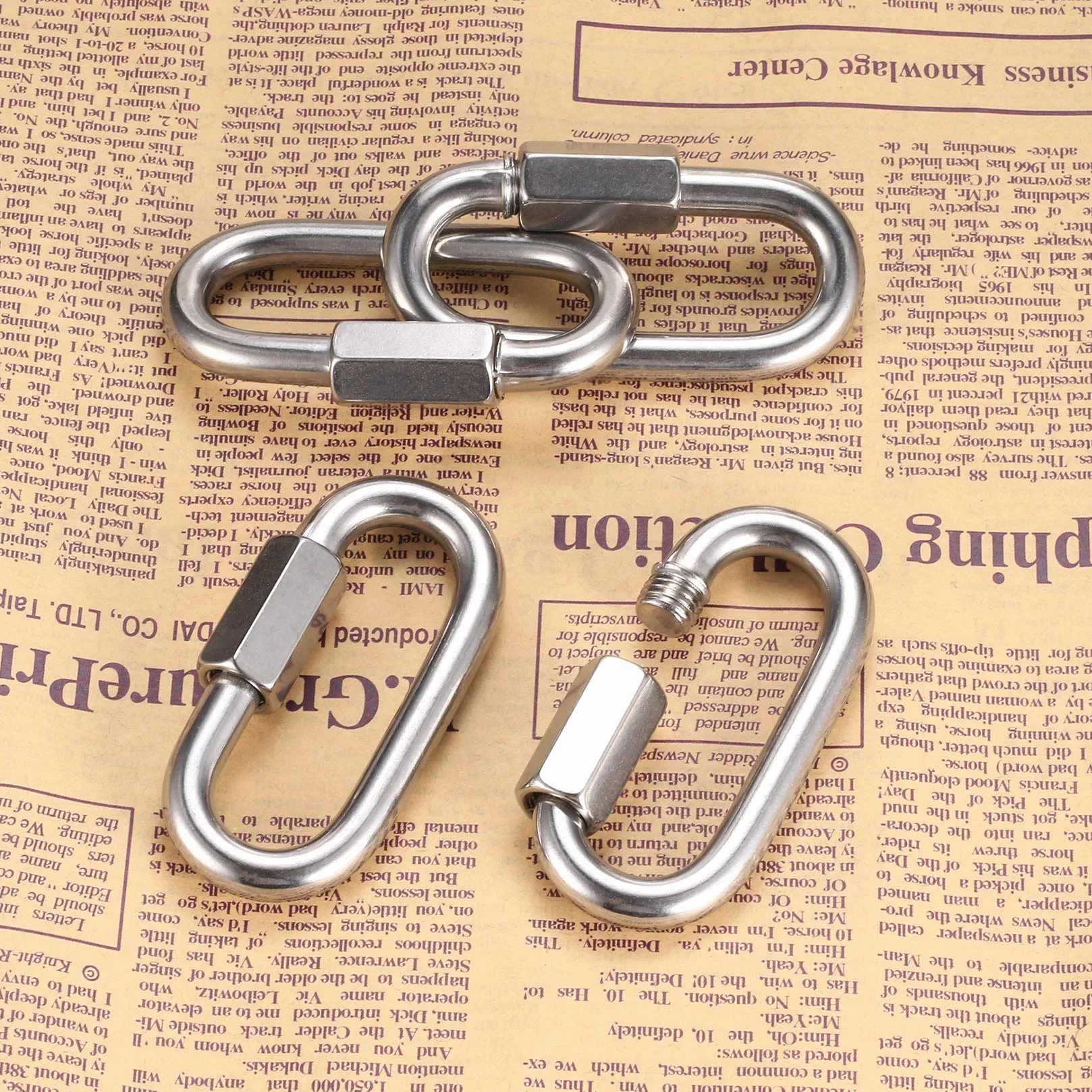 Moschettone di bloccaggio M8 in acciaio inossidabile 4 pz per attività all'aria aperta