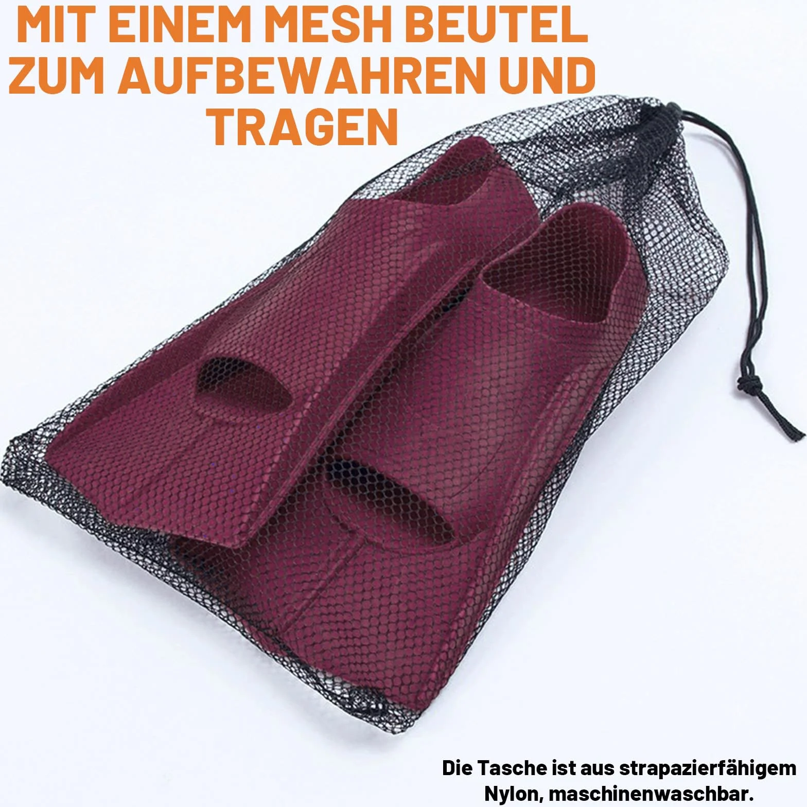 Pinne da nuoto in silicone per bambini e adulti, pinne corte