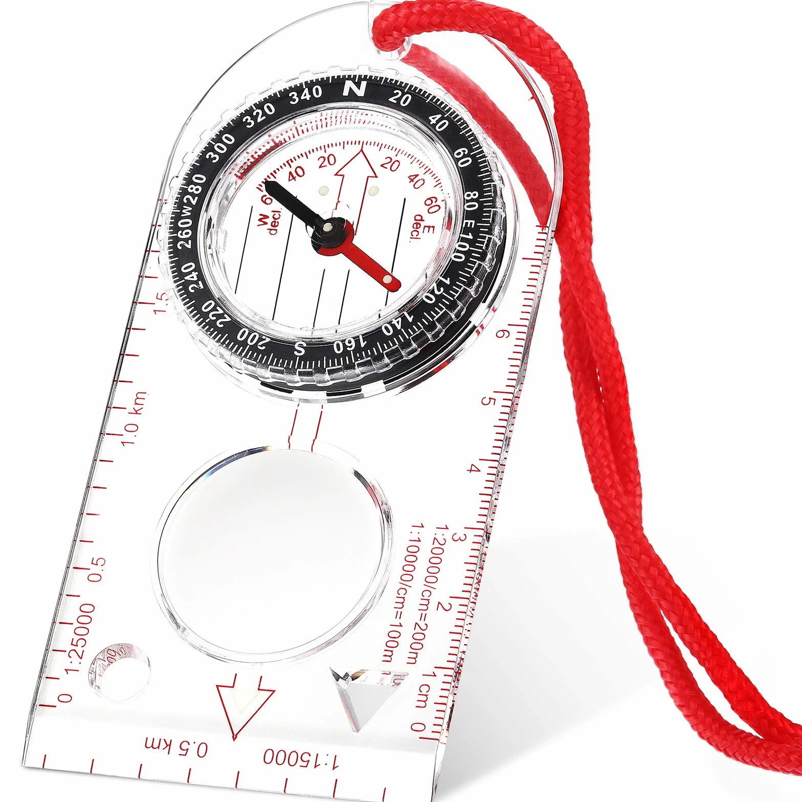 Skylety Kompas Bussola Navigazione Orienteering Scouting Escursionismo Declinazione Regolabile 11,5 x 5,5 cm