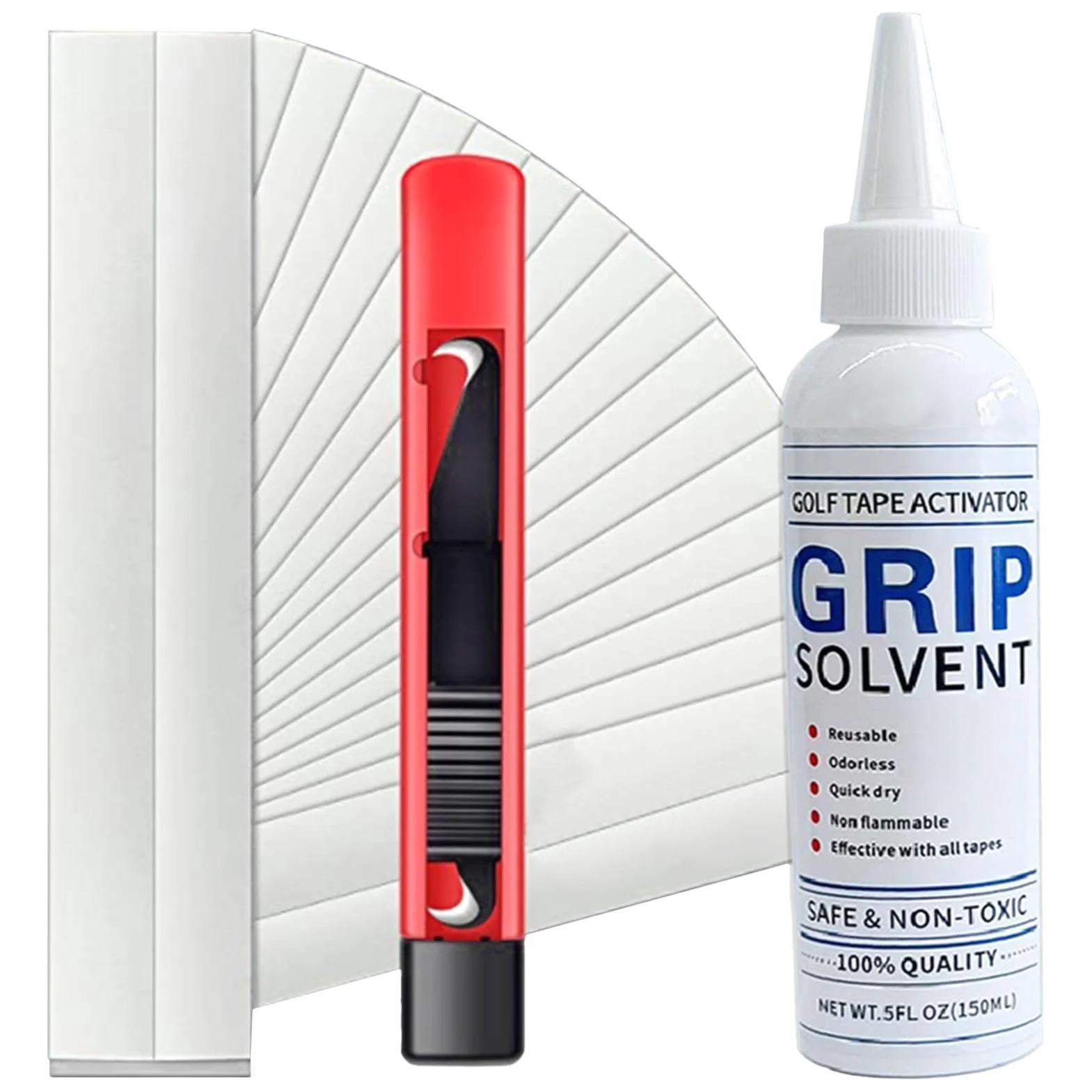 Kit sostituzione grip da golf Solvente per grip Strisce nastro riparazione installazione mazze