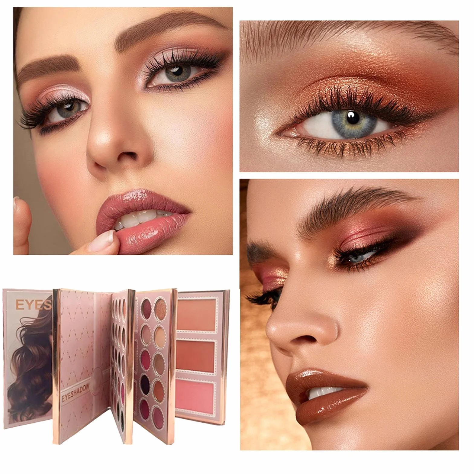 Libro Palette Per Trucco Multifunzionale Illuminante Viso A Lunga Durata