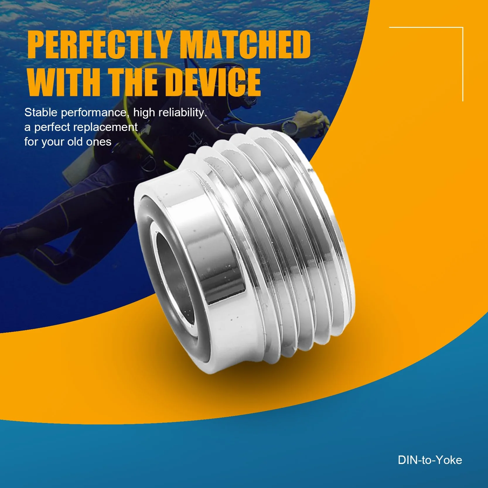 Skuba Immersione Din to Yoke Insert Tank Valve Adapter Converter Set