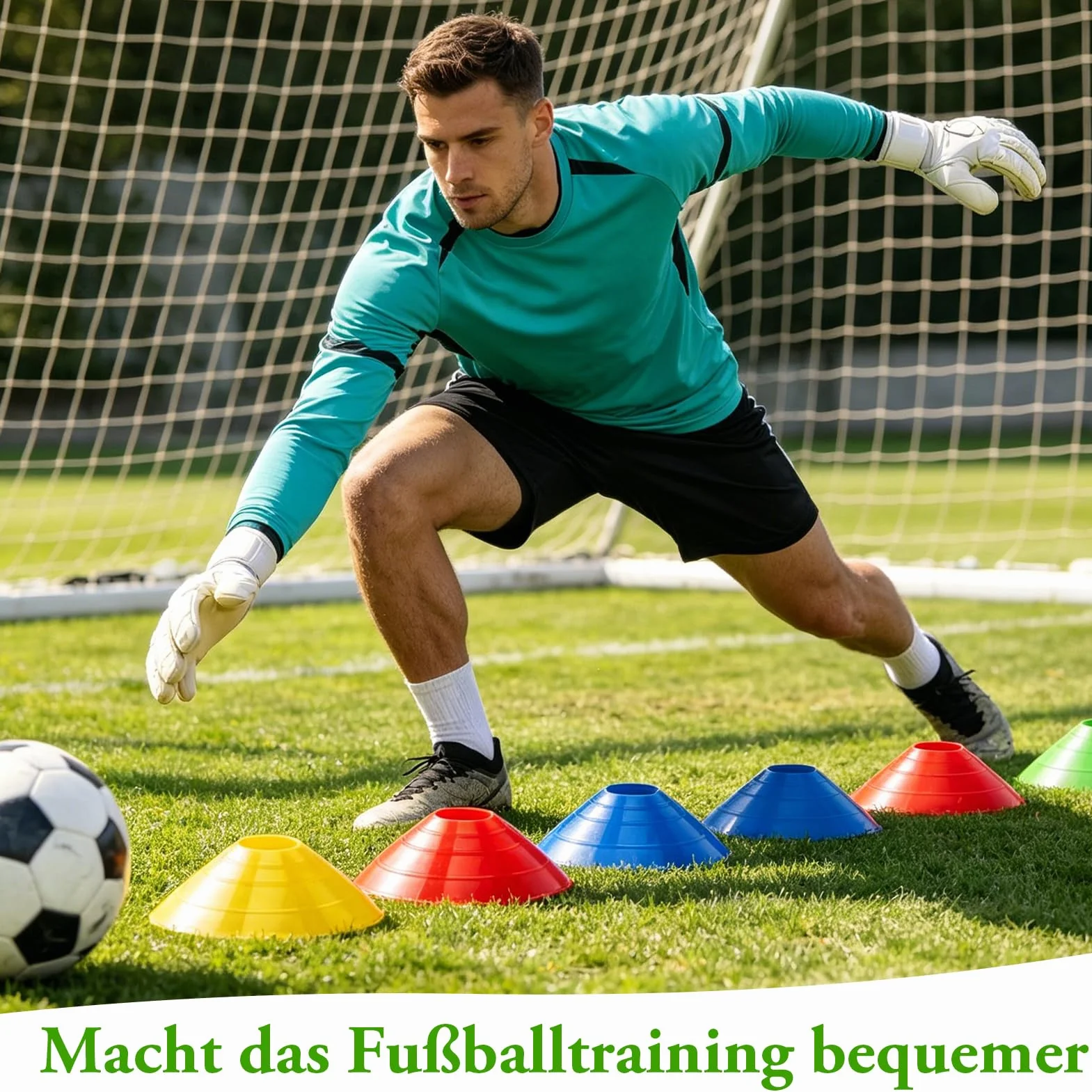 Coni Allenamento Calcio 25 Pezzi 5 Colori con Borsa